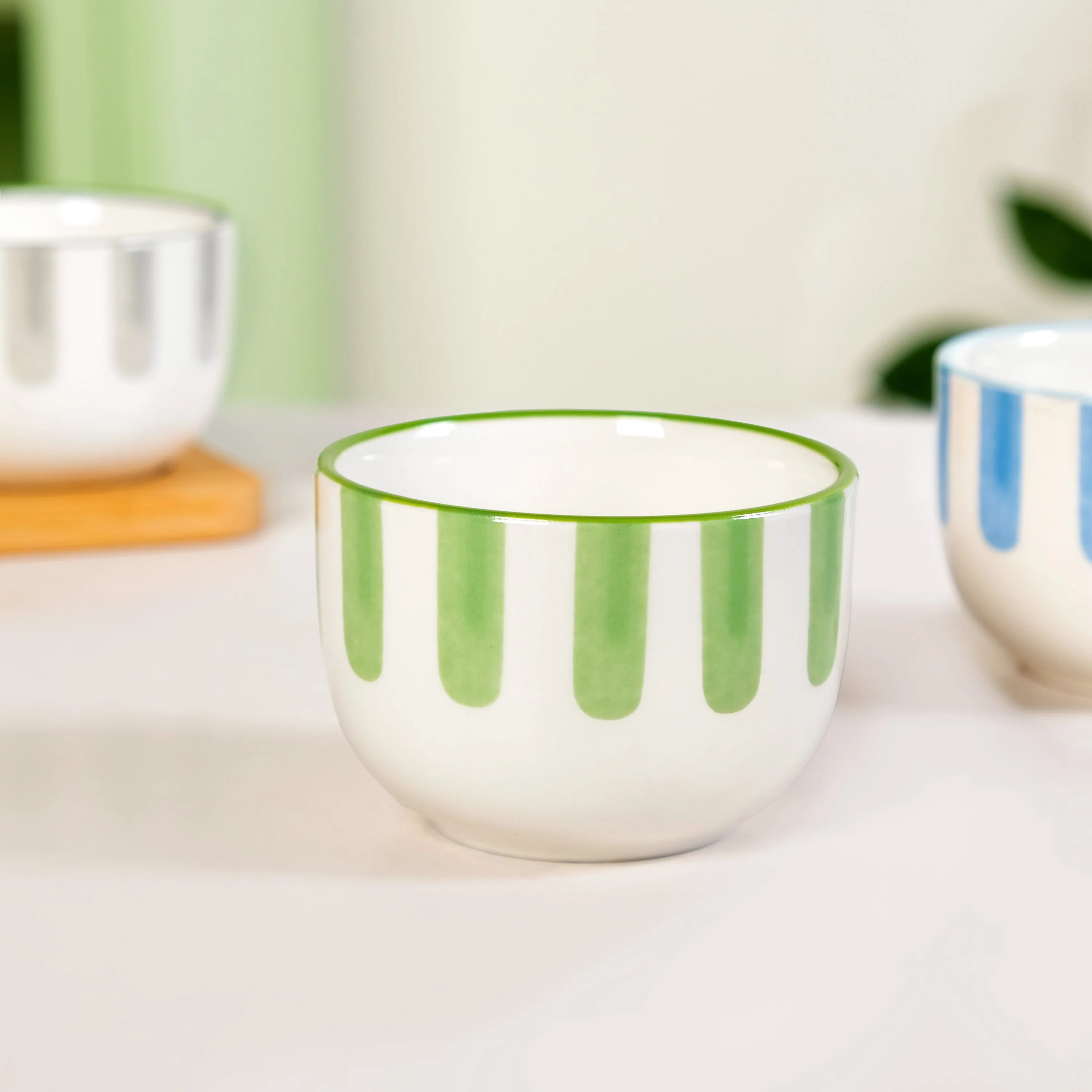 Carnival Stripe Serving Platter With Bowls Set Of 5 - Image 5