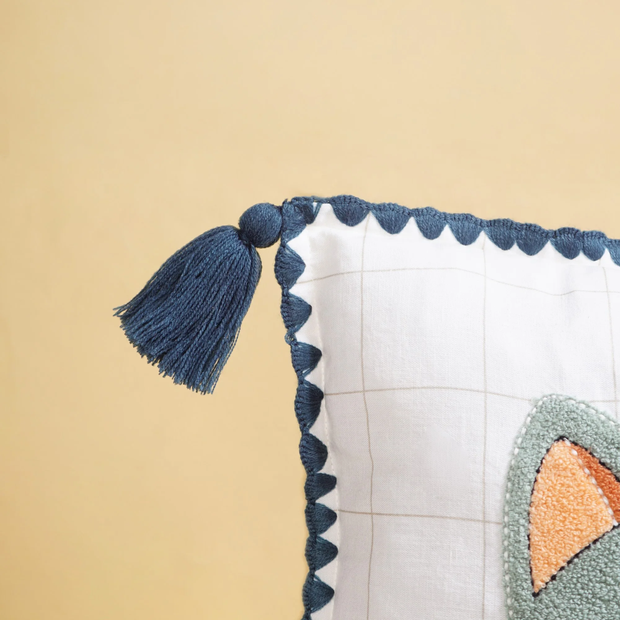 Cat Embroidered Kids Cushion Cover 42x42cm - Image 6