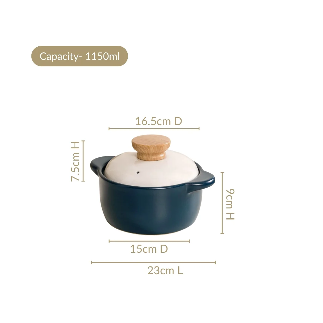 Cera Korean Stew Pot With Lid Teal 1150ml - Image 3