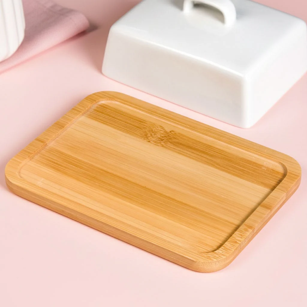 Ceramic Butter Dish With Lid And Tray - Image 5