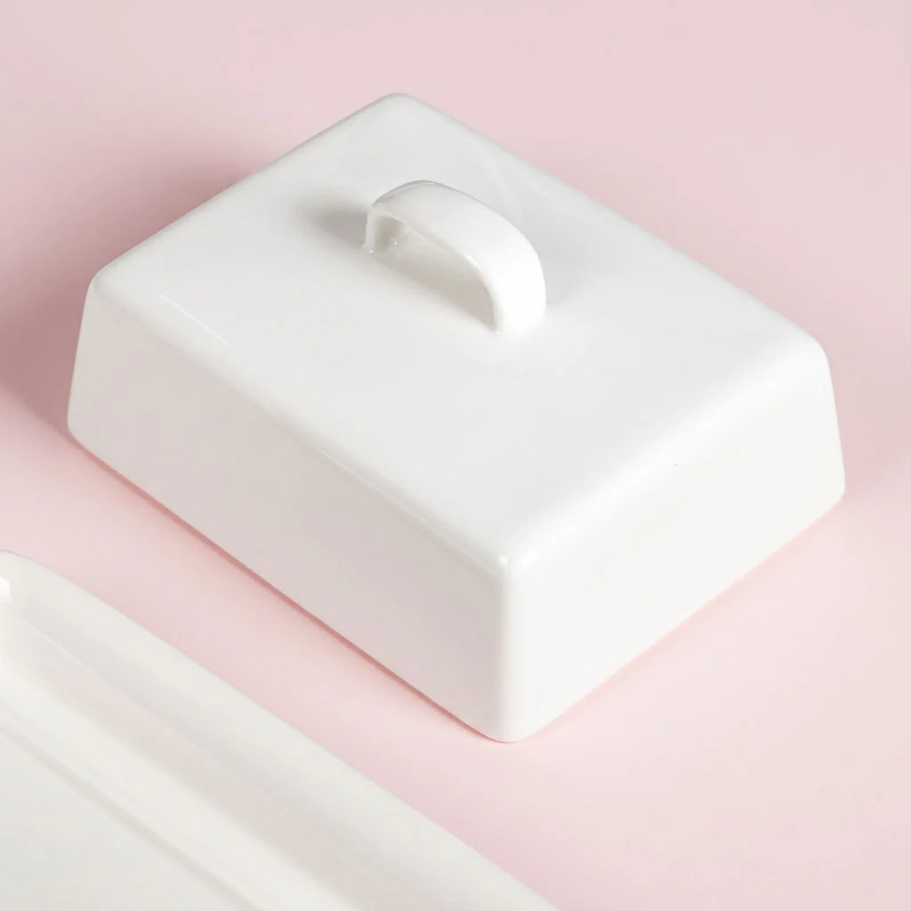 Ceramic Butter Dish With Lid And Tray - Image 6