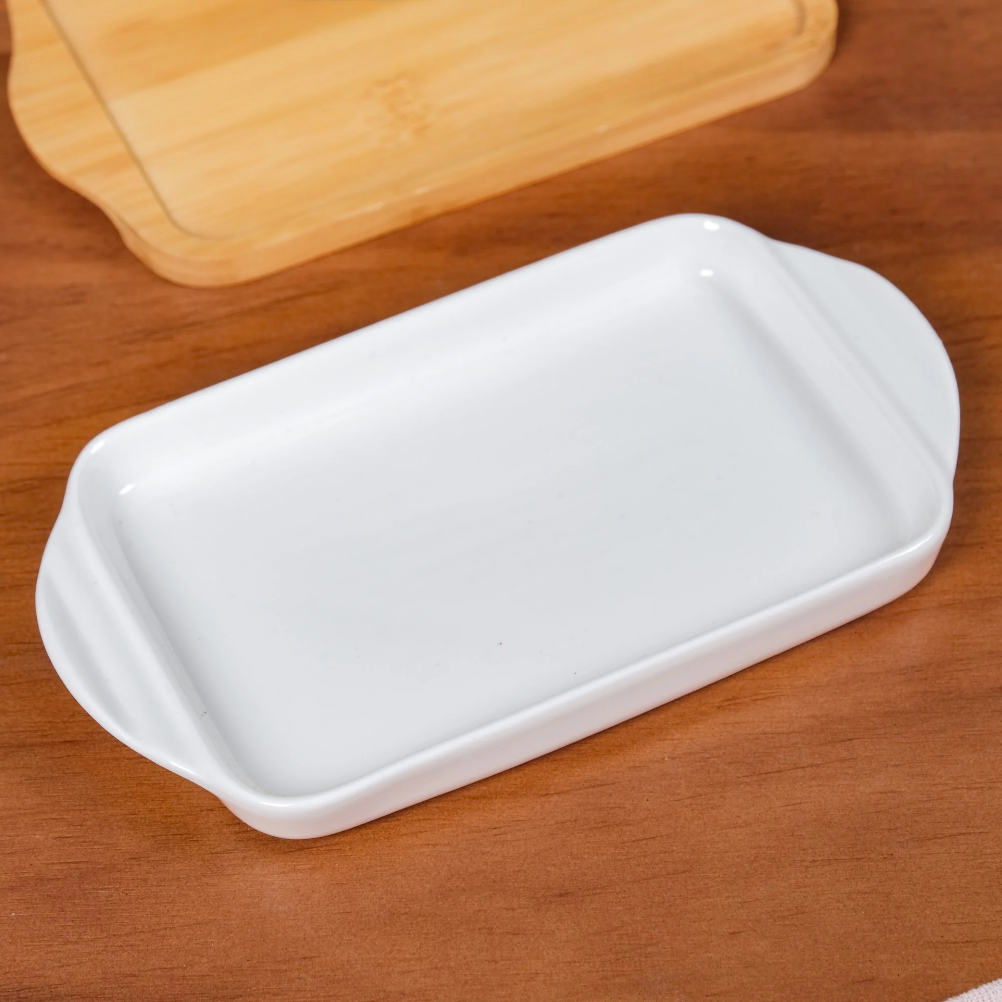 Ceramic Butter Dish With Lid And Wooden Tray - Image 8