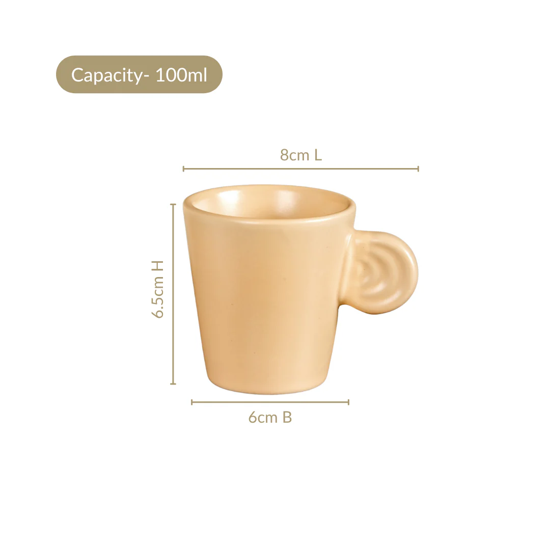 Ceramic Espresso Coffee Cup Set Of 4 100ml - Image 4