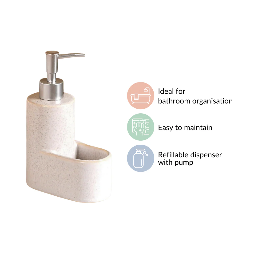 Ceramic Soap Dispenser With Stand - Image 4