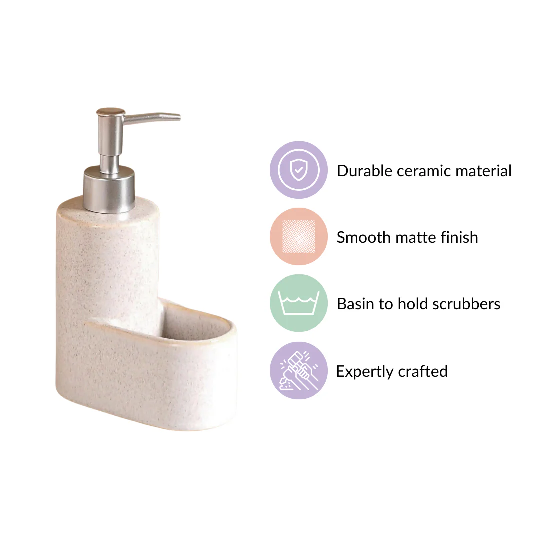 Ceramic Soap Dispenser With Stand - Image 5