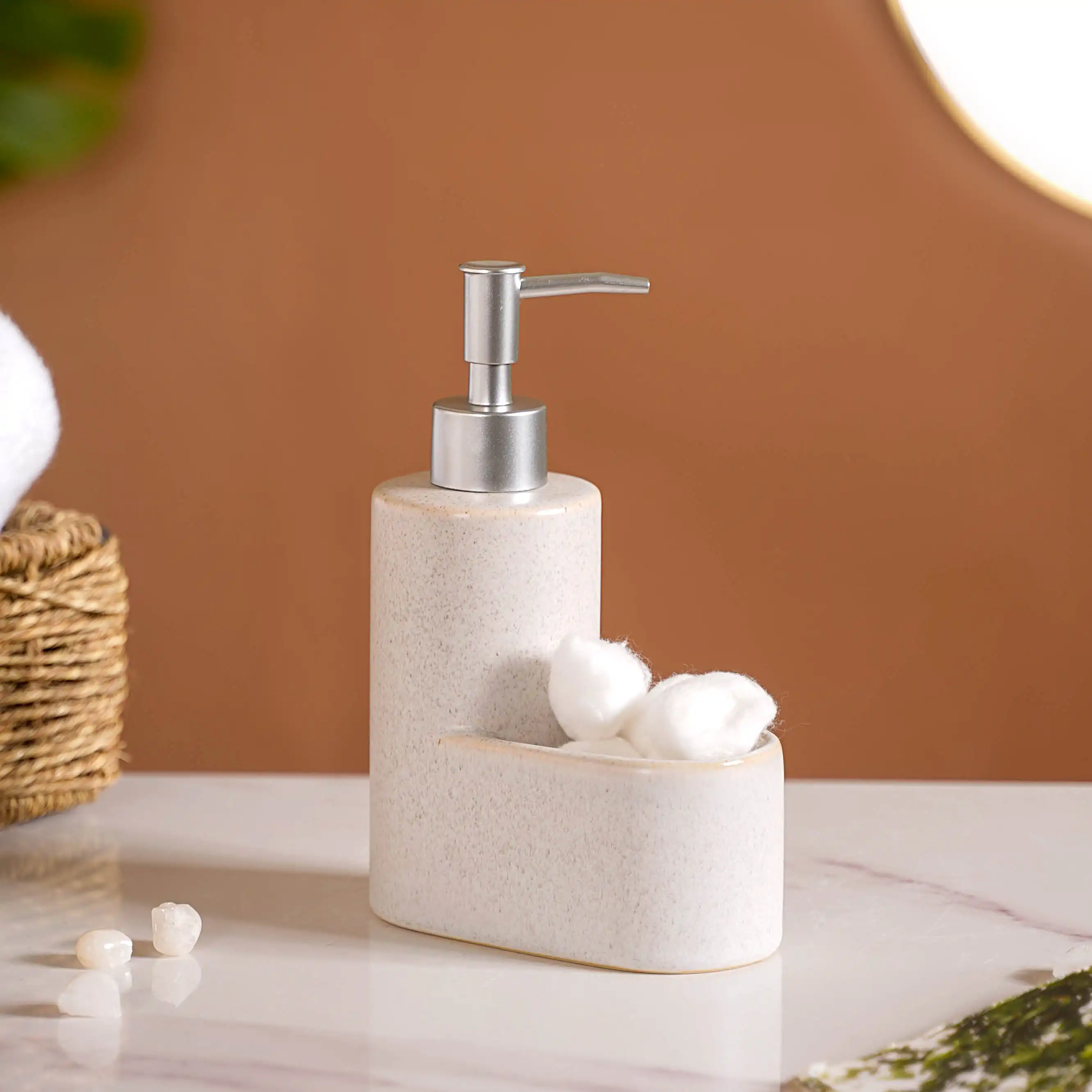 Ceramic Soap Dispenser With Stand - Image 7