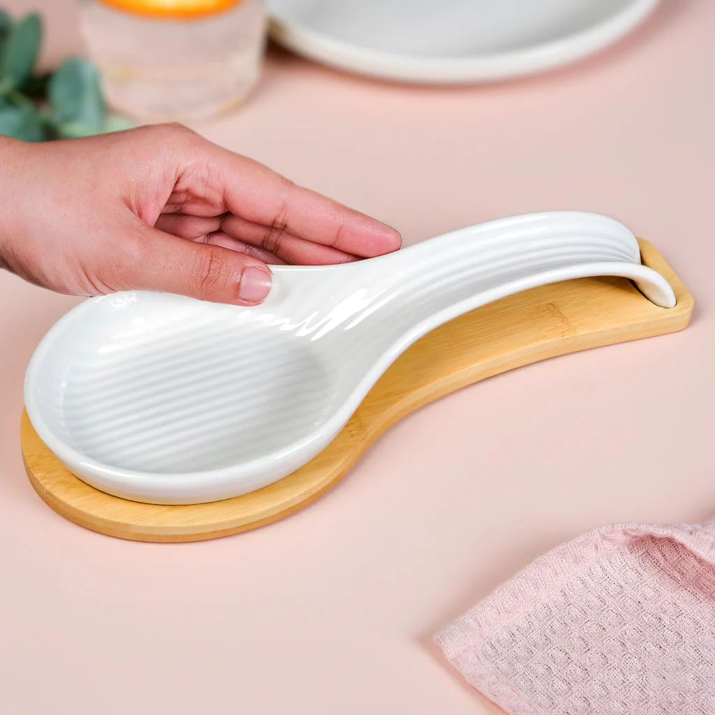 Ceramic Spoon Rest With Stand - Image 3