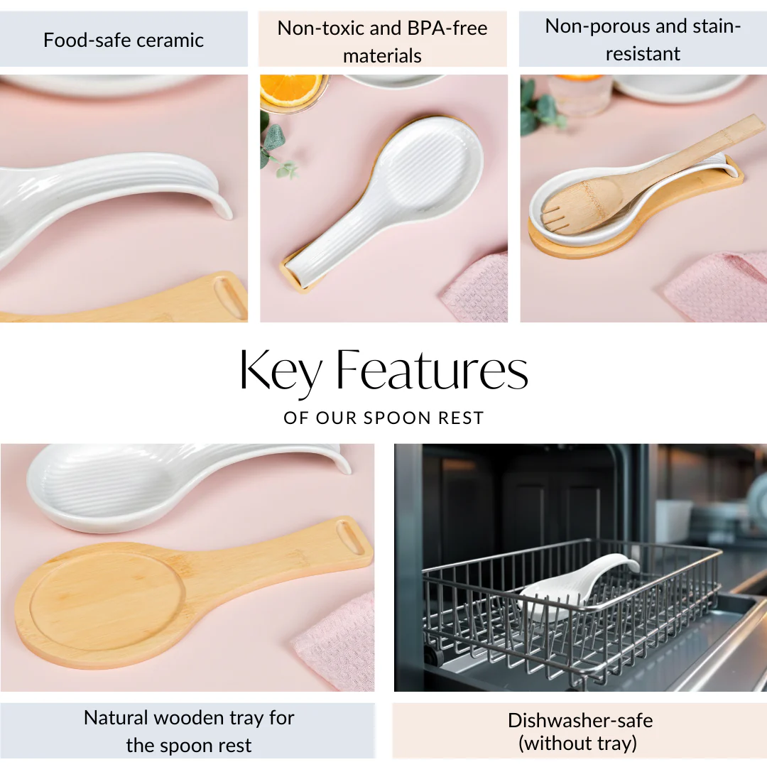 Ceramic Spoon Rest With Stand - Image 5