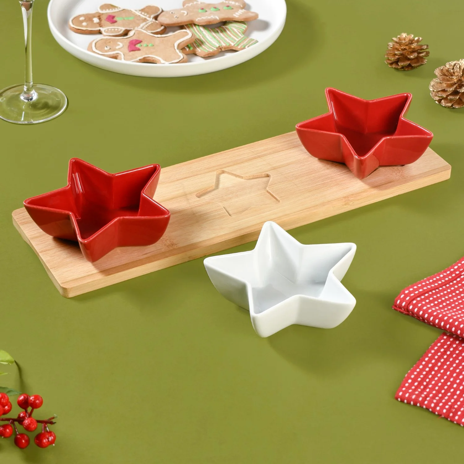 Ceramic Star Bowls Platter Set Of 4 - Image 3