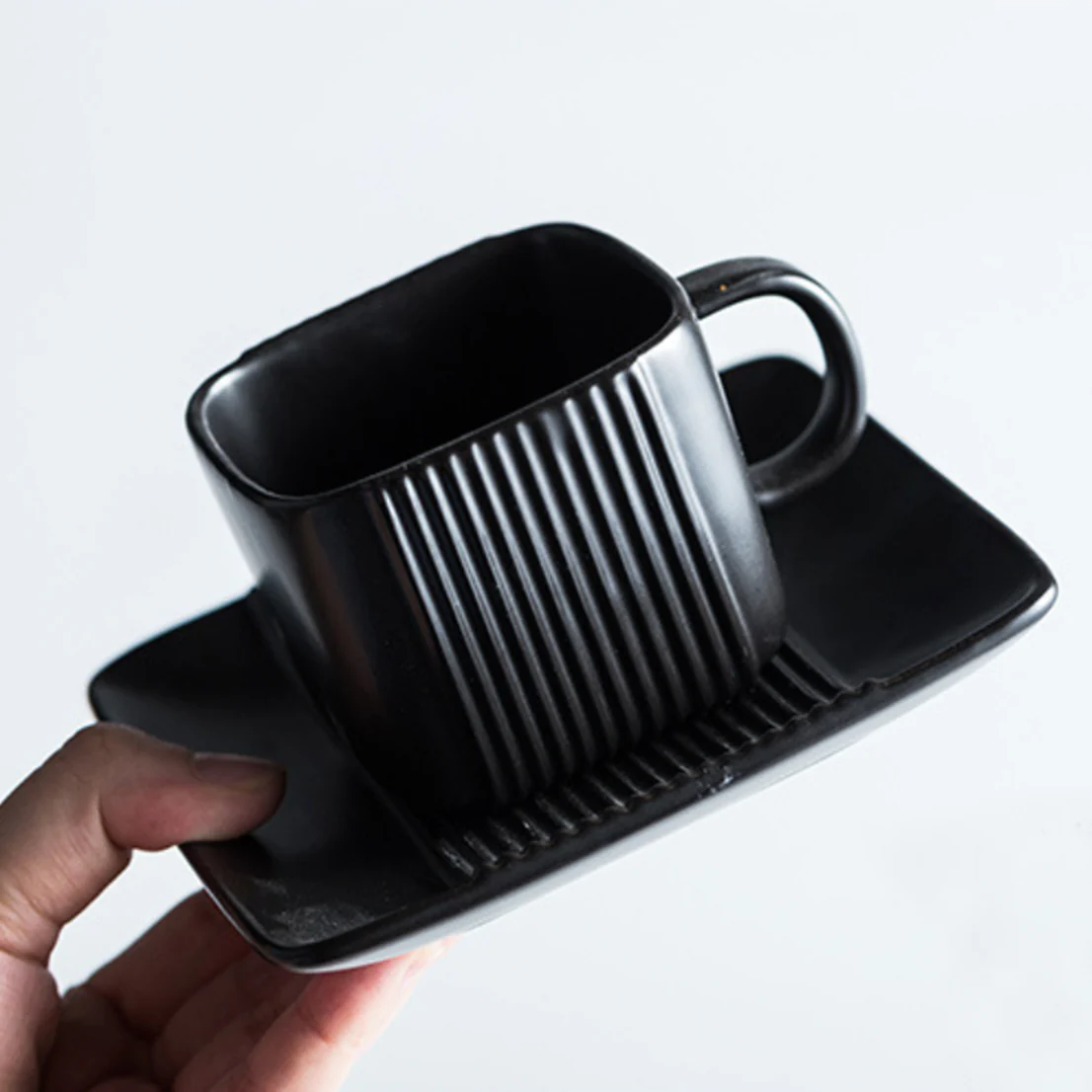 Ceramic Tea Set Black - Image 3