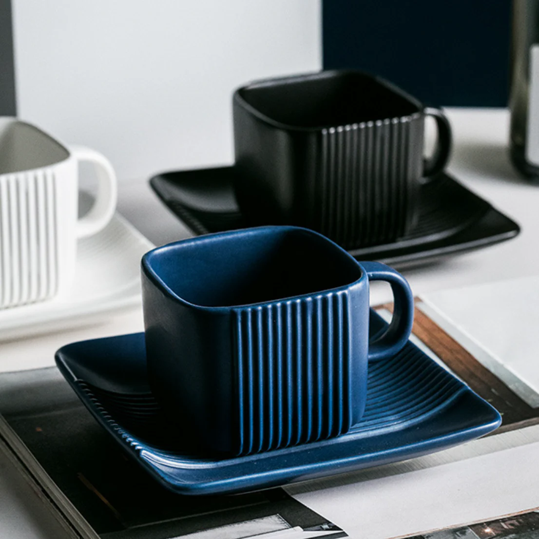 Ceramic Tea Set Blue - Image 7