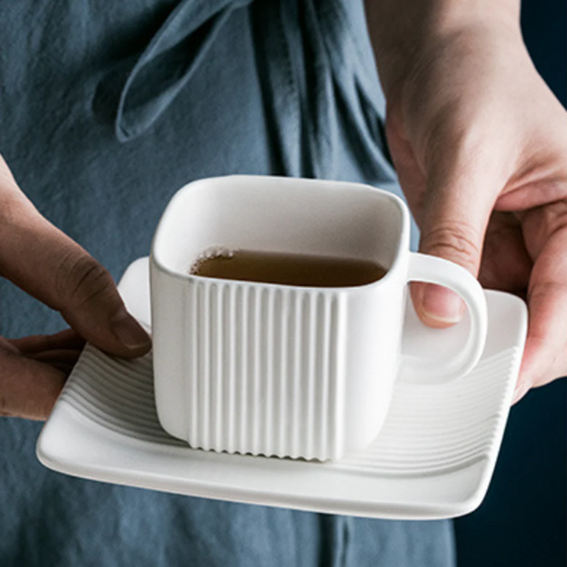 Ceramic Tea Set White - Image 6
