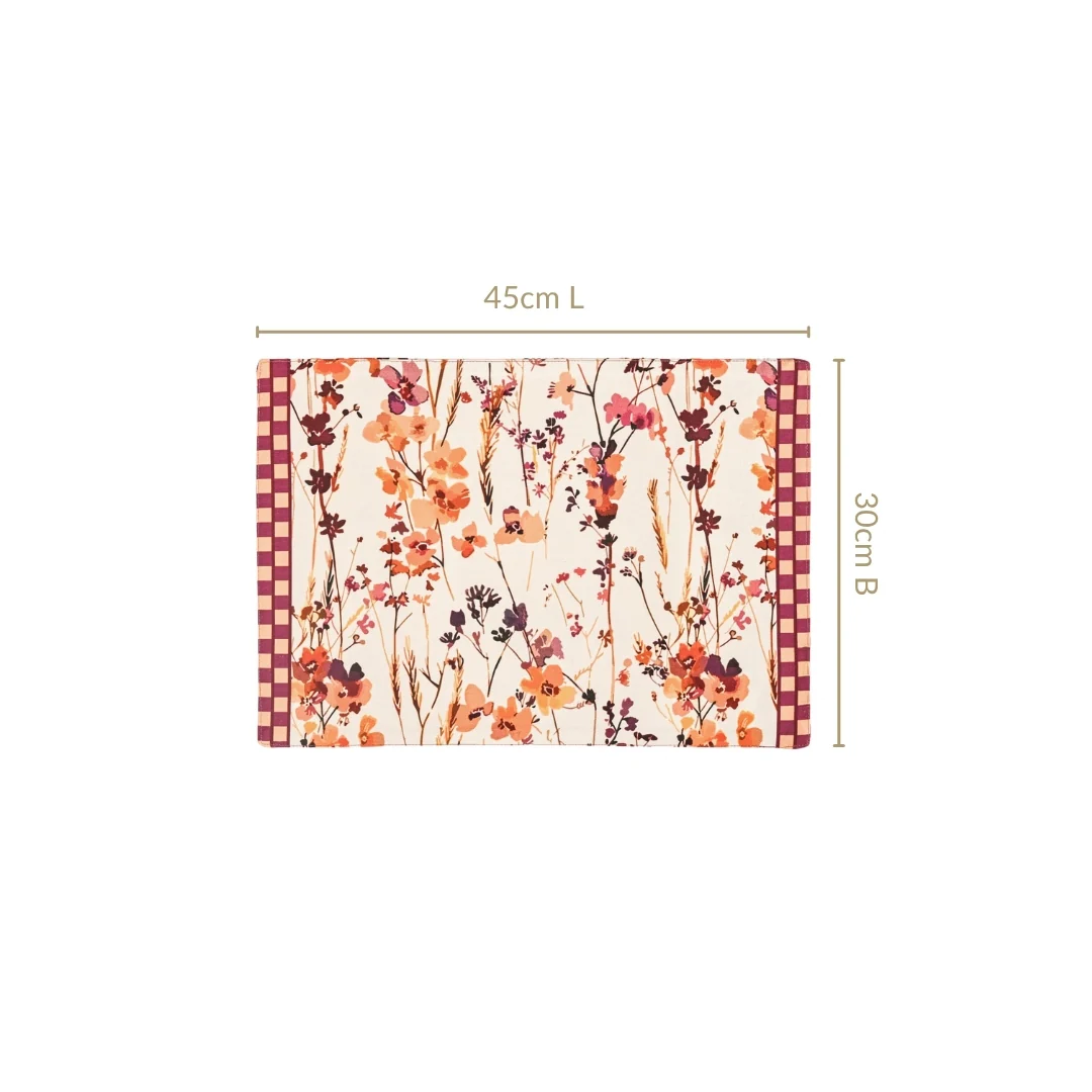 Checkered Border Placemat Set Of 6 - Image 4
