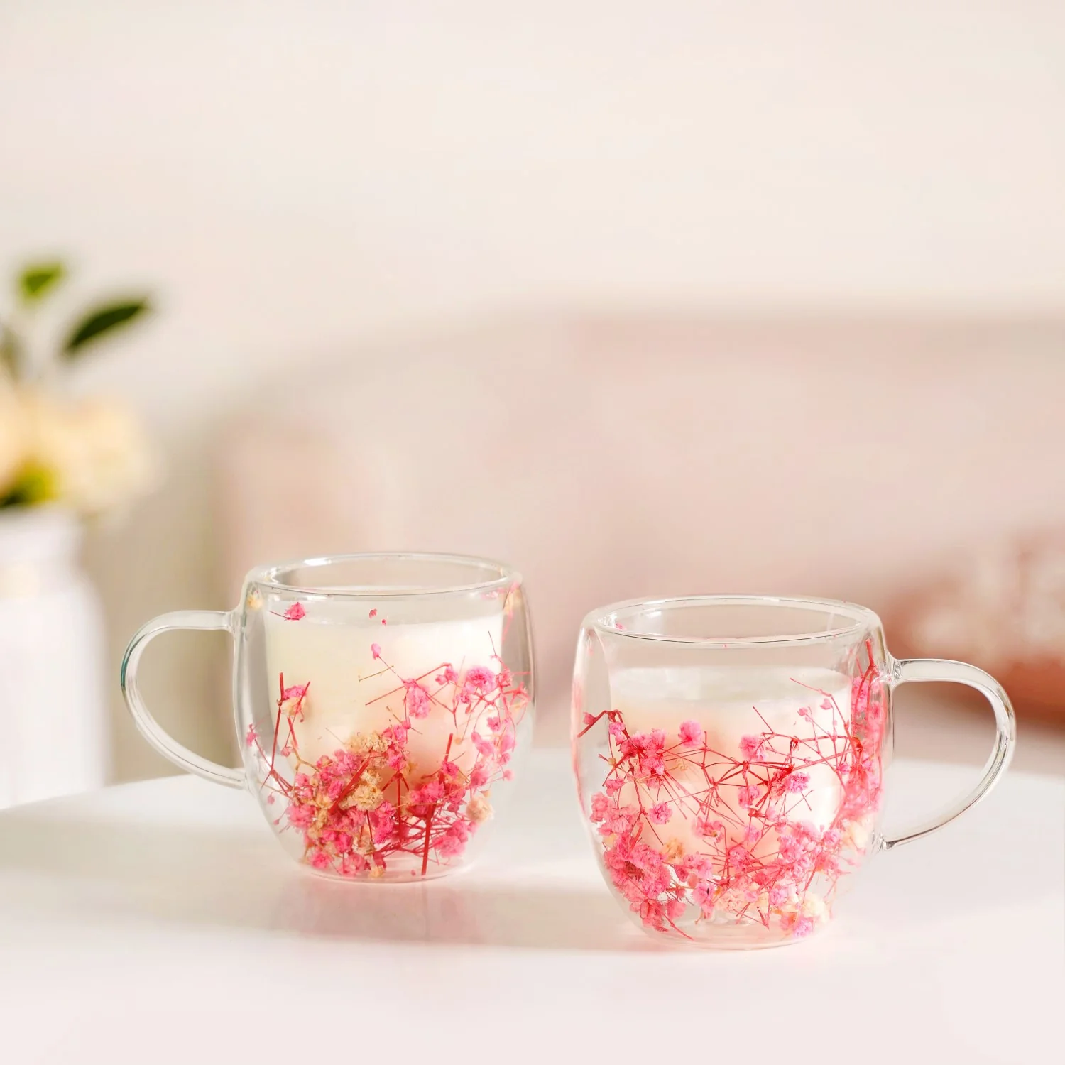 Cherry Blossom Double Walled Coffee Mug Set Of 2 250ml - Image 9