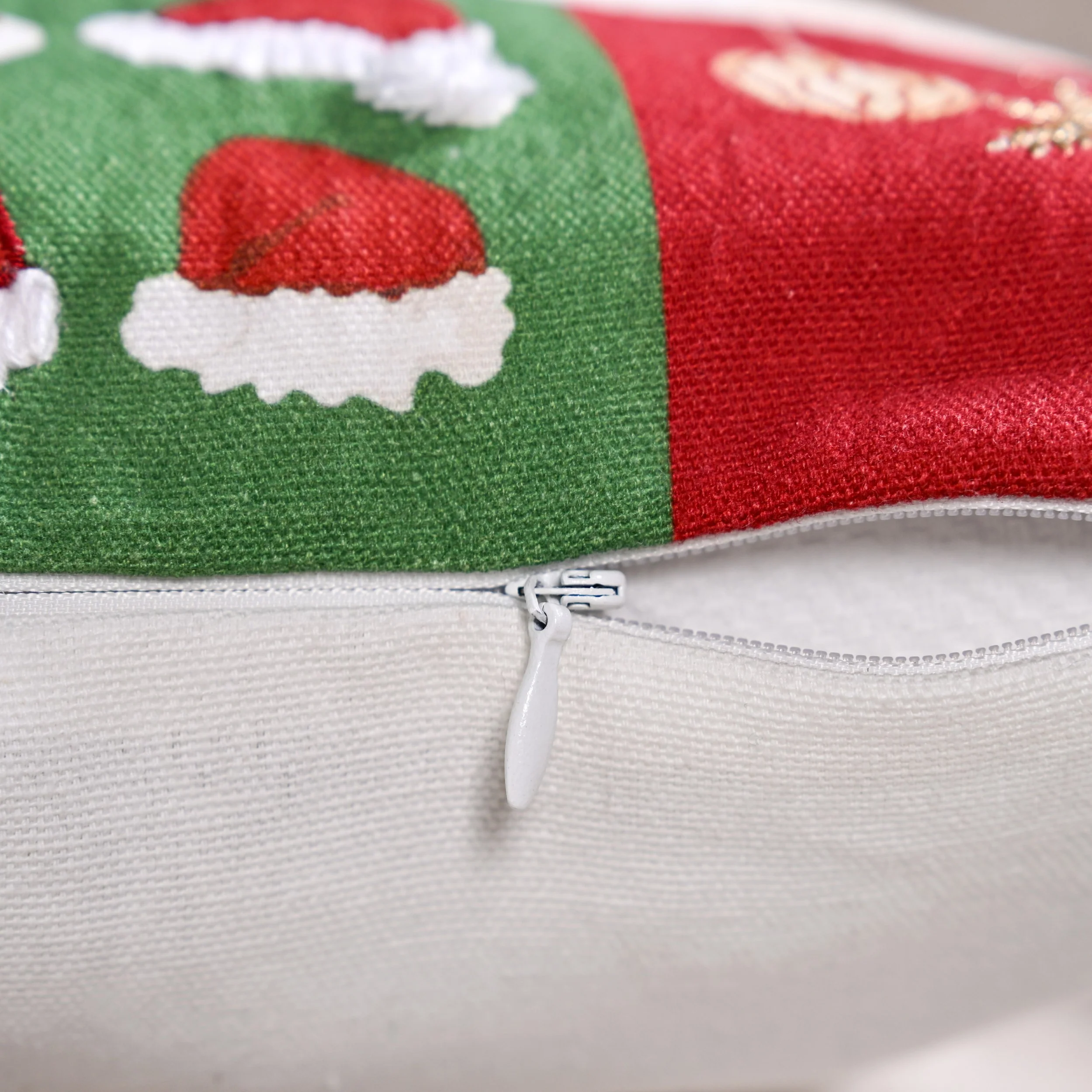 Christmas Chronicles Embroidered Cotton Cushion Cover 40x40cm - Image 7