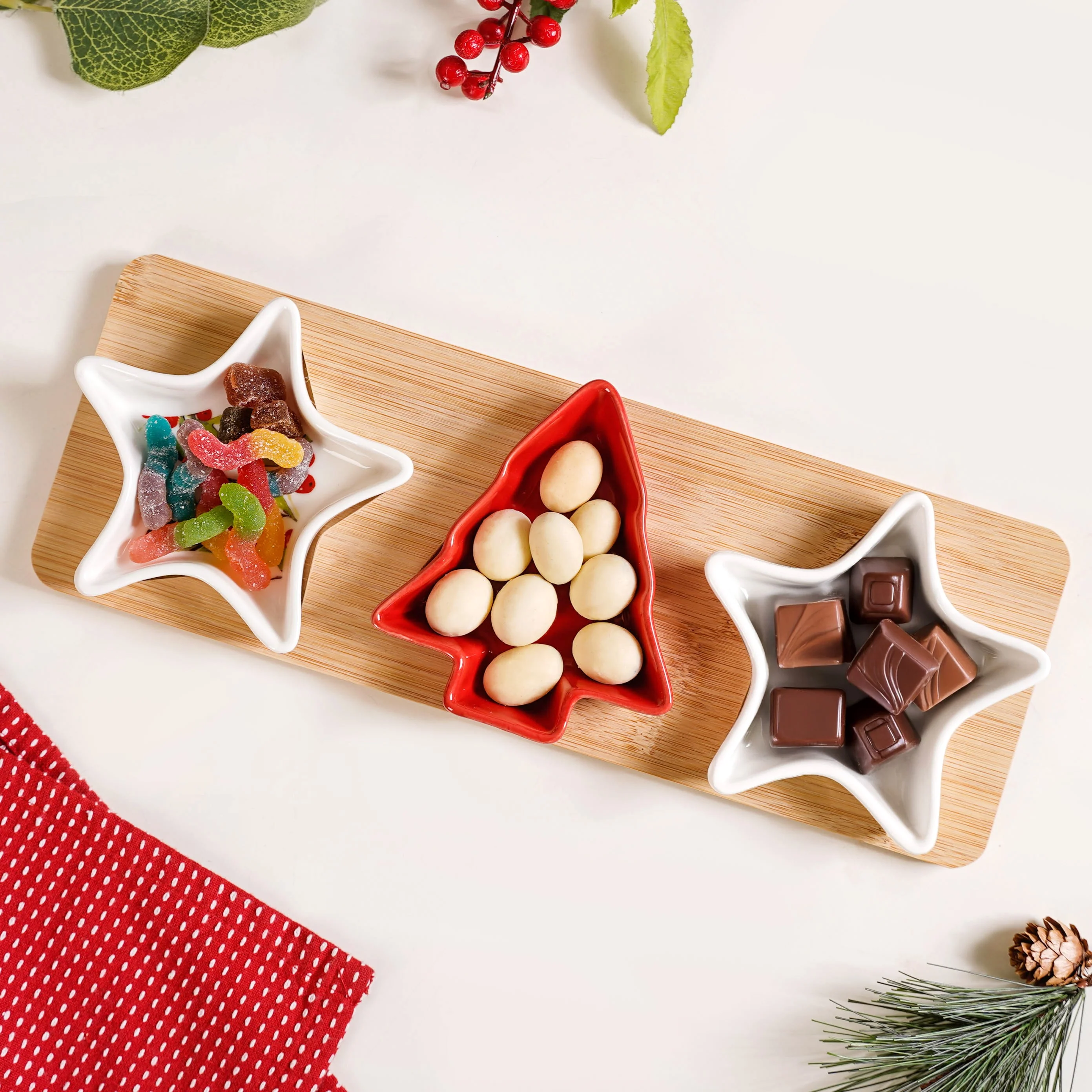 Christmas Tree And Star Platter Set Of 4 - Image 8