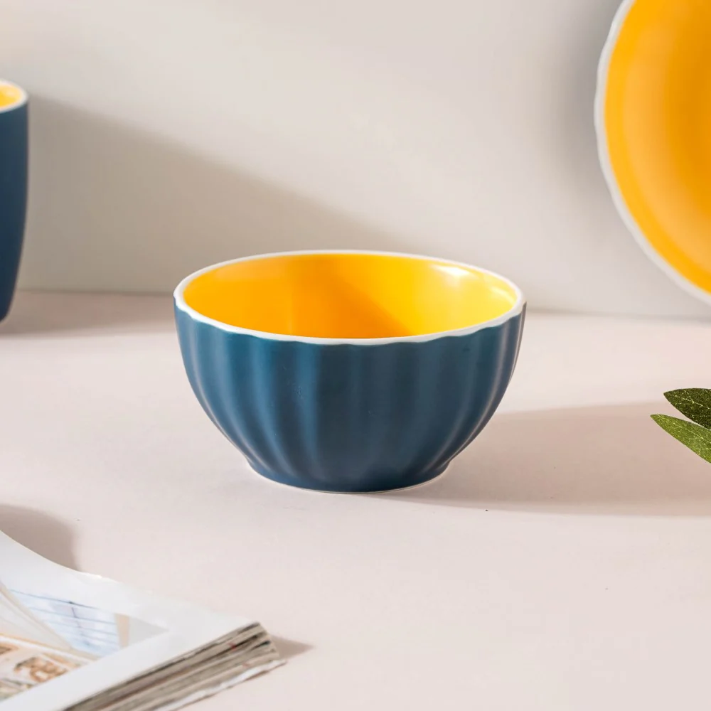 Chrome 5 Piece Blue Snack Set For 1 - Image 6