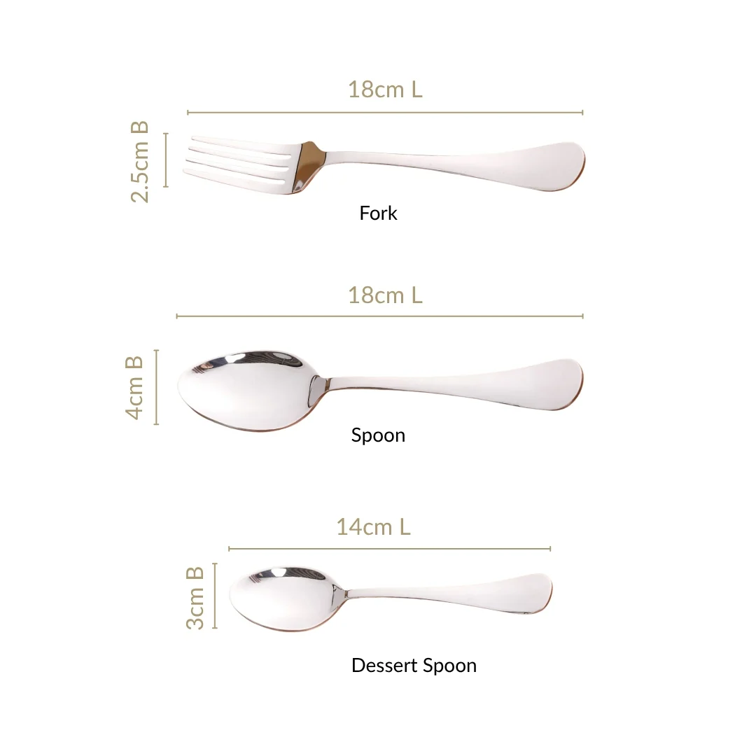 Classic Stainless Steel Cutlery Set Of 18 - Image 4