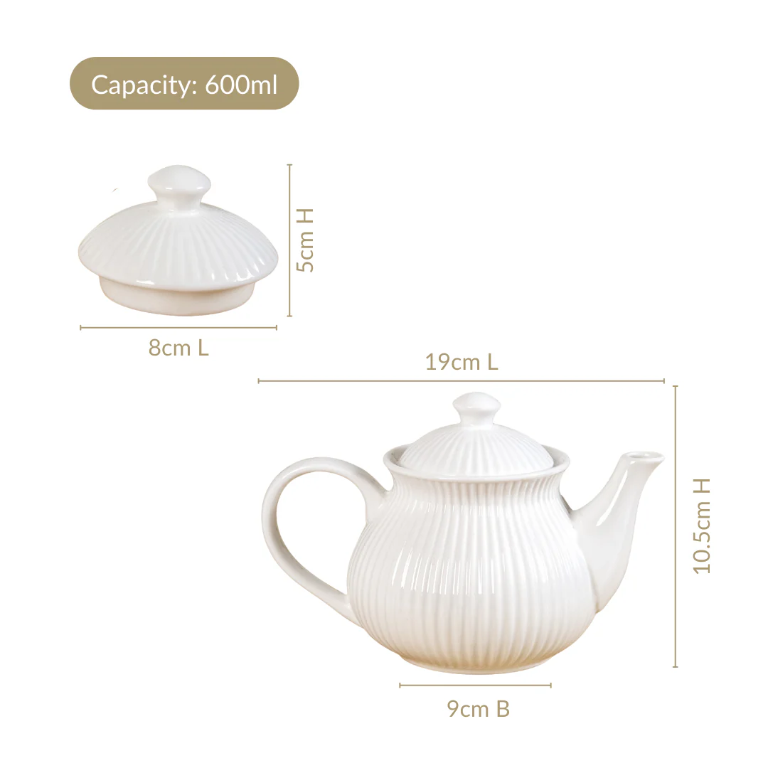 Classic Vintage Ceramic Teapot 600ml - Image 3
