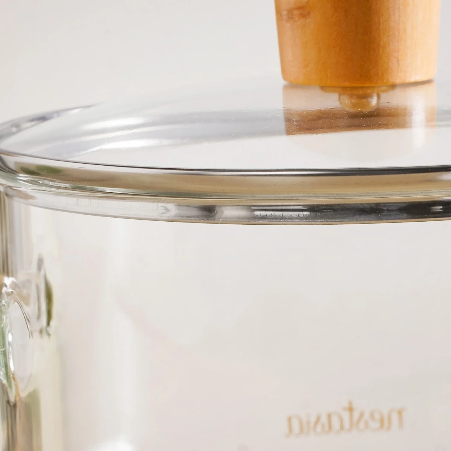 Clear Borosilicate Glass Cooking Pot With Lid 1800ml - Image 8