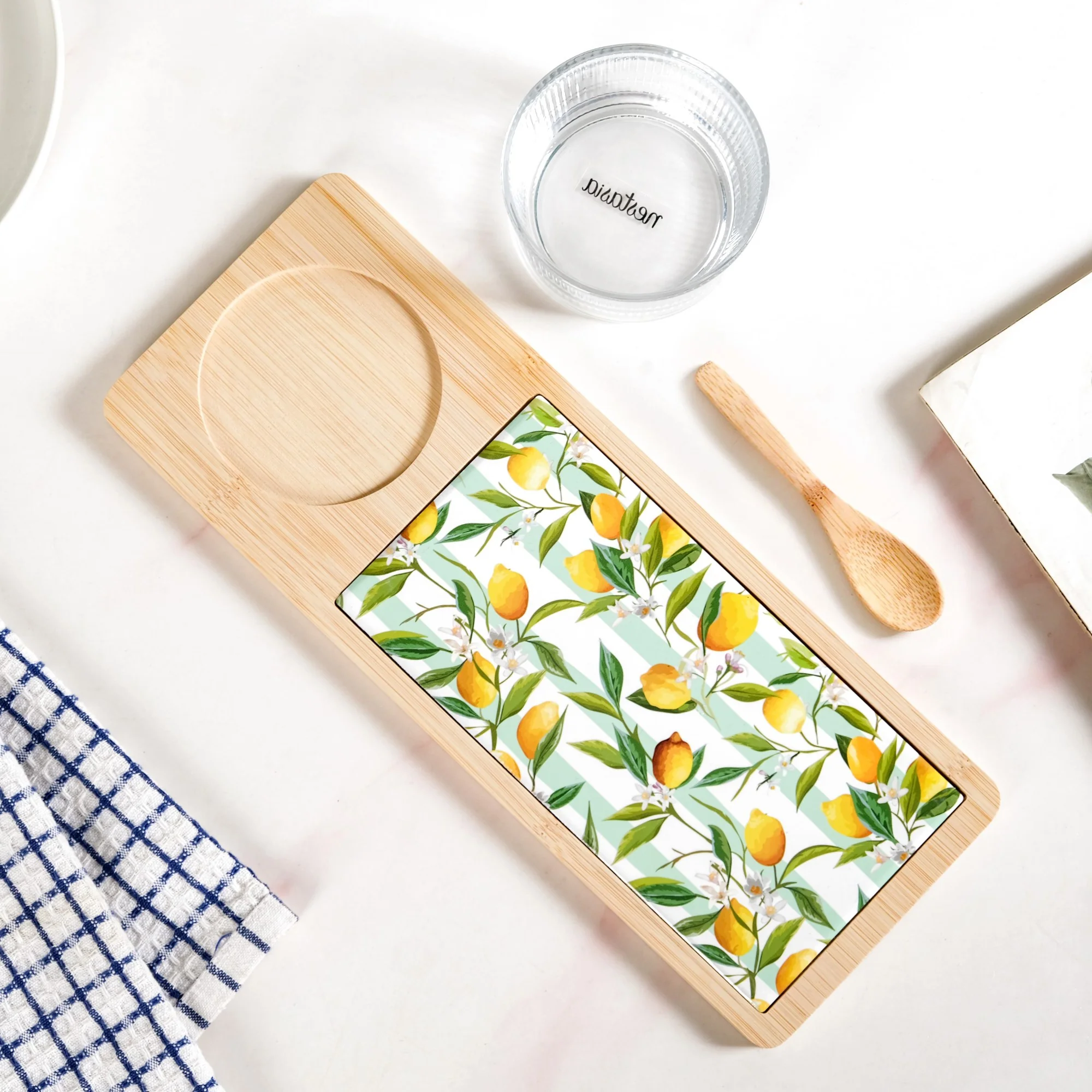 Amalfi Lemon Serving Platter With Bowl And Spoon Set Of 3 - Image 3