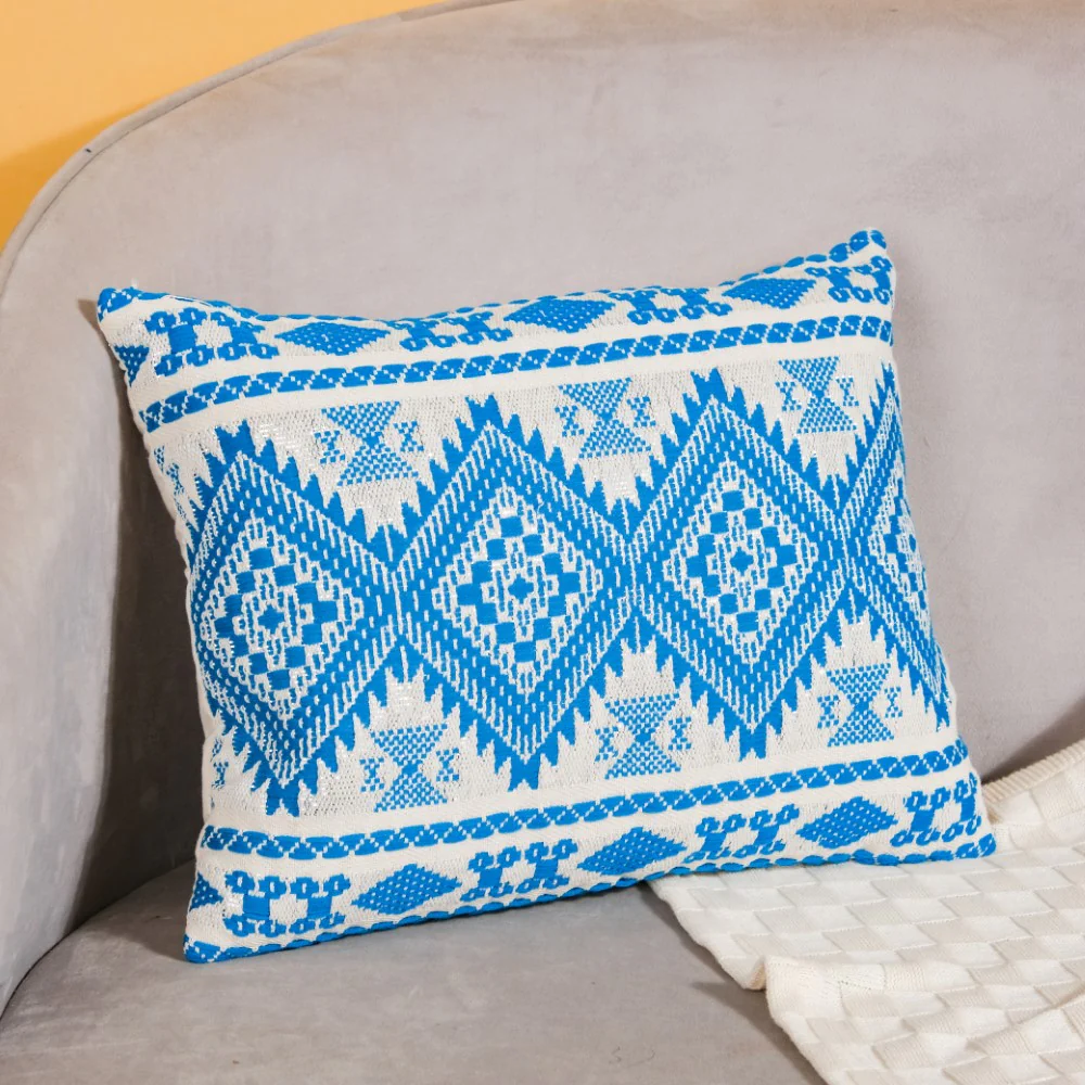 Colour Pop Boho Woven Cushion Cover Set Of 3 - Image 4