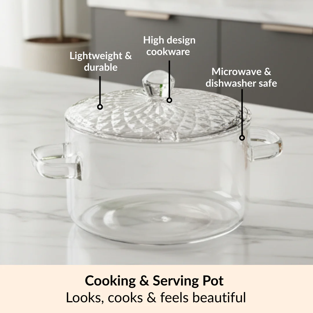 Cooking Pot With Embossed Lid 1800ml - Image 5