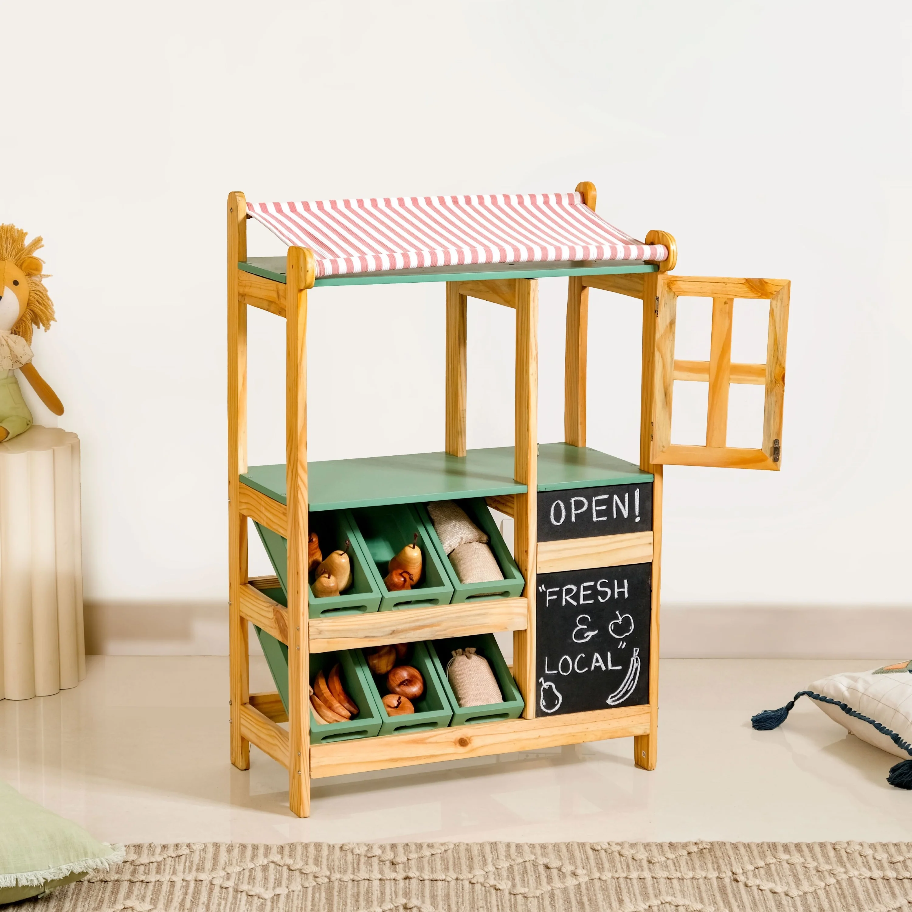 Creative Pretend Play Grocery Stand - Image 10