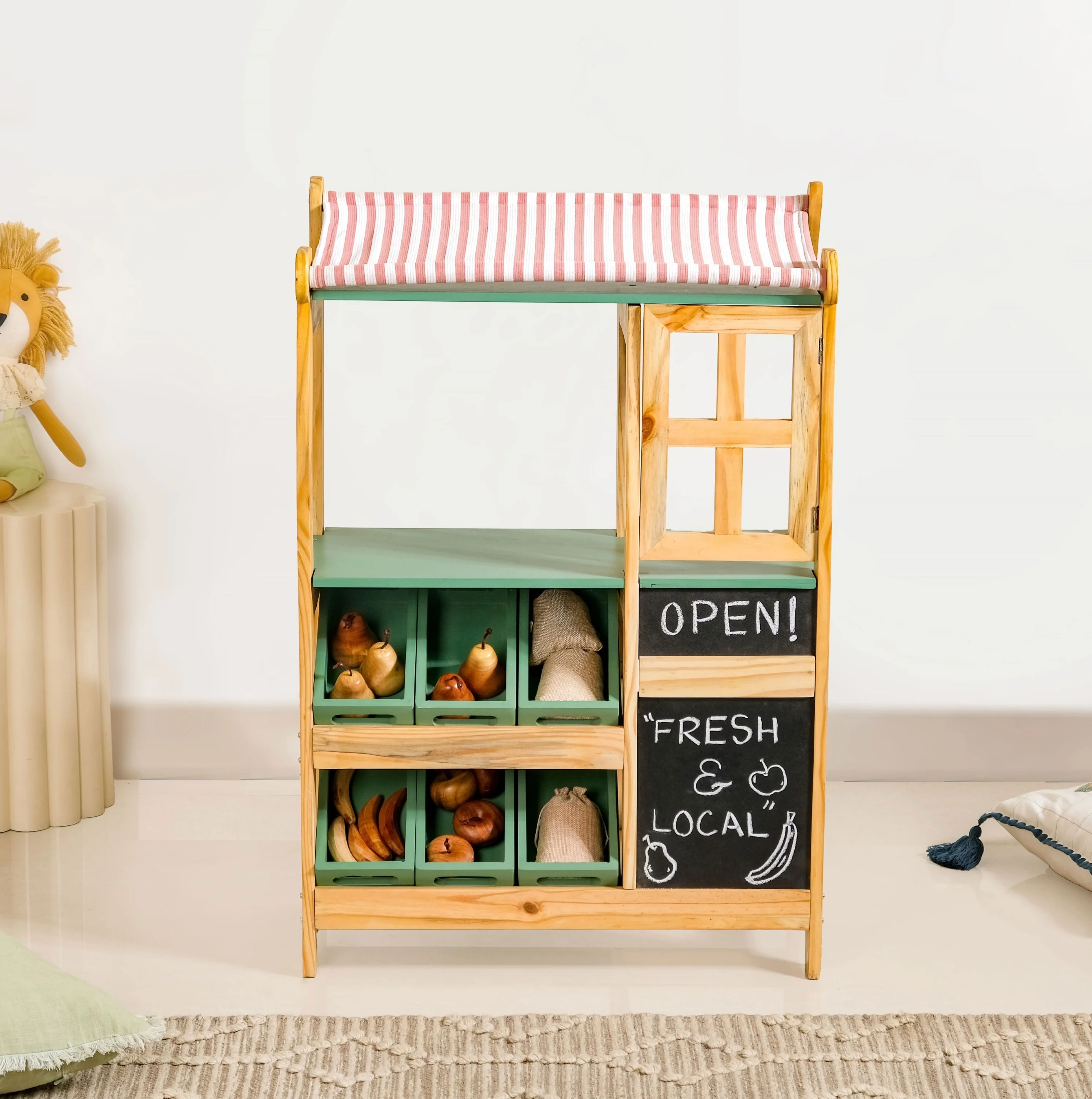 Creative Pretend Play Grocery Stand - Image 3