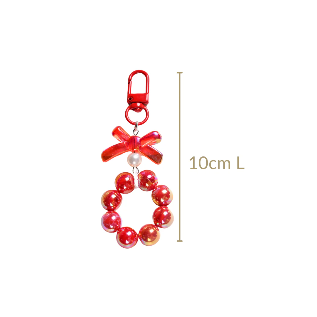 Crimson Glimmer Cute Keychain - Image 4