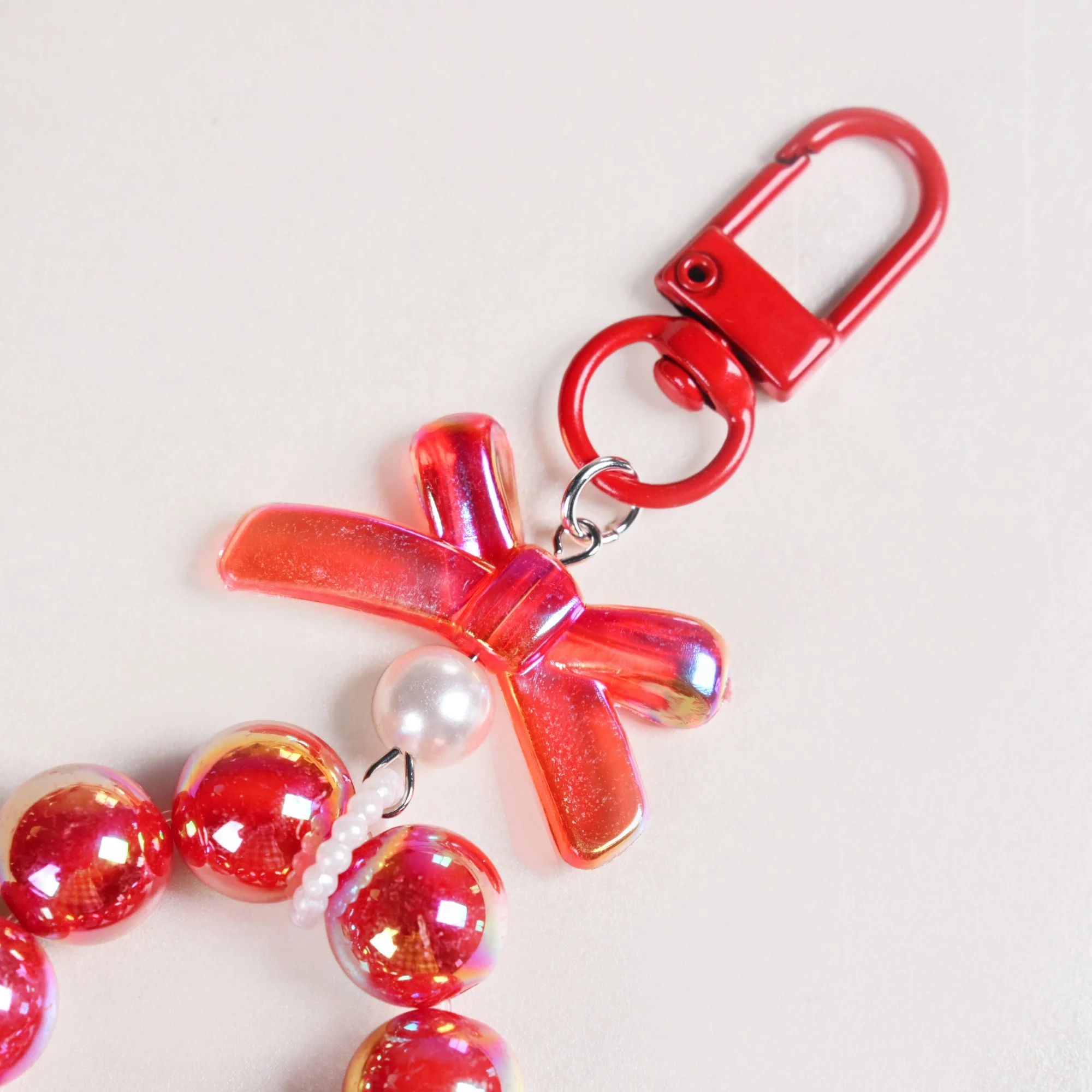 Crimson Glimmer Cute Keychain - Image 5