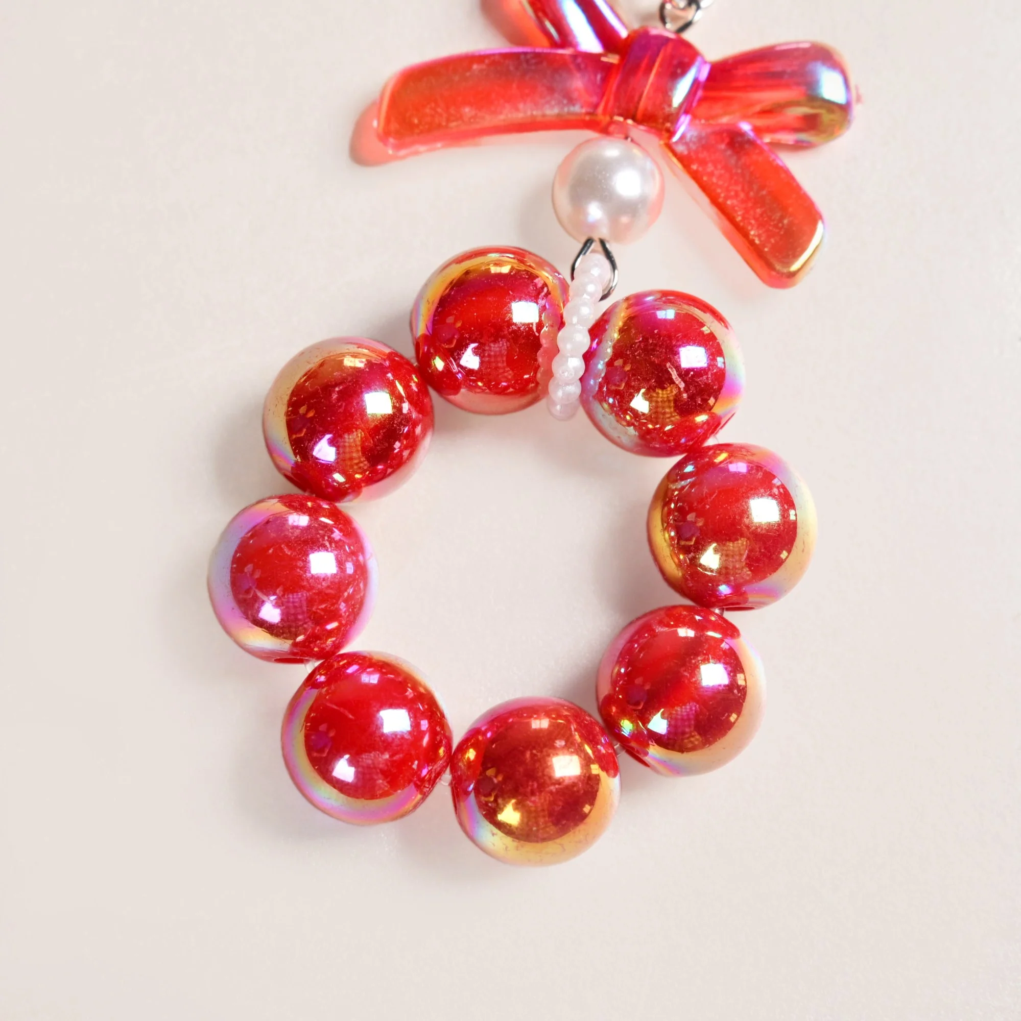 Crimson Glimmer Cute Keychain - Image 6