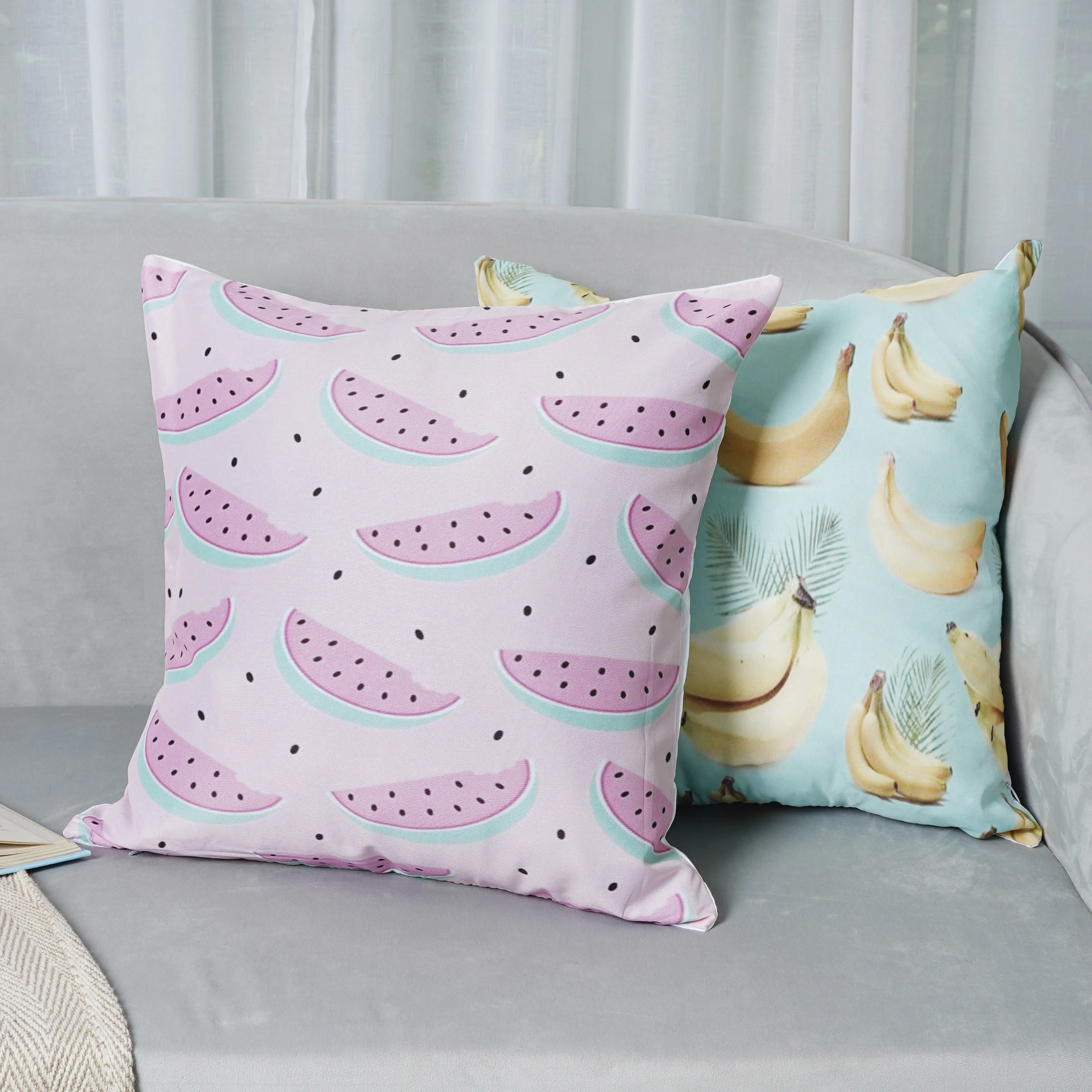 Cushion Cover Set of 5 with Fruit Prints - Image 13