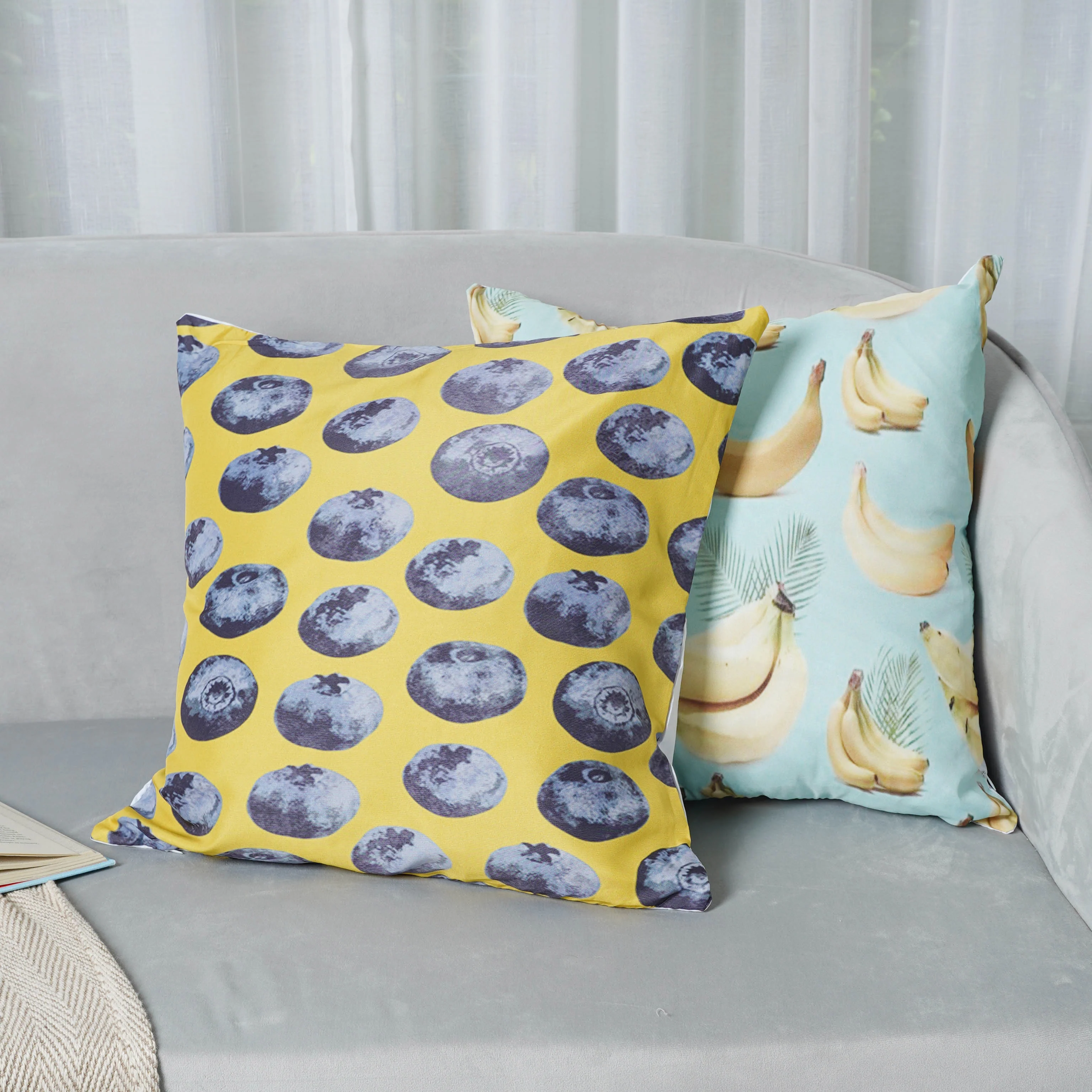 Cushion Cover Set of 5 with Fruit Prints - Image 14