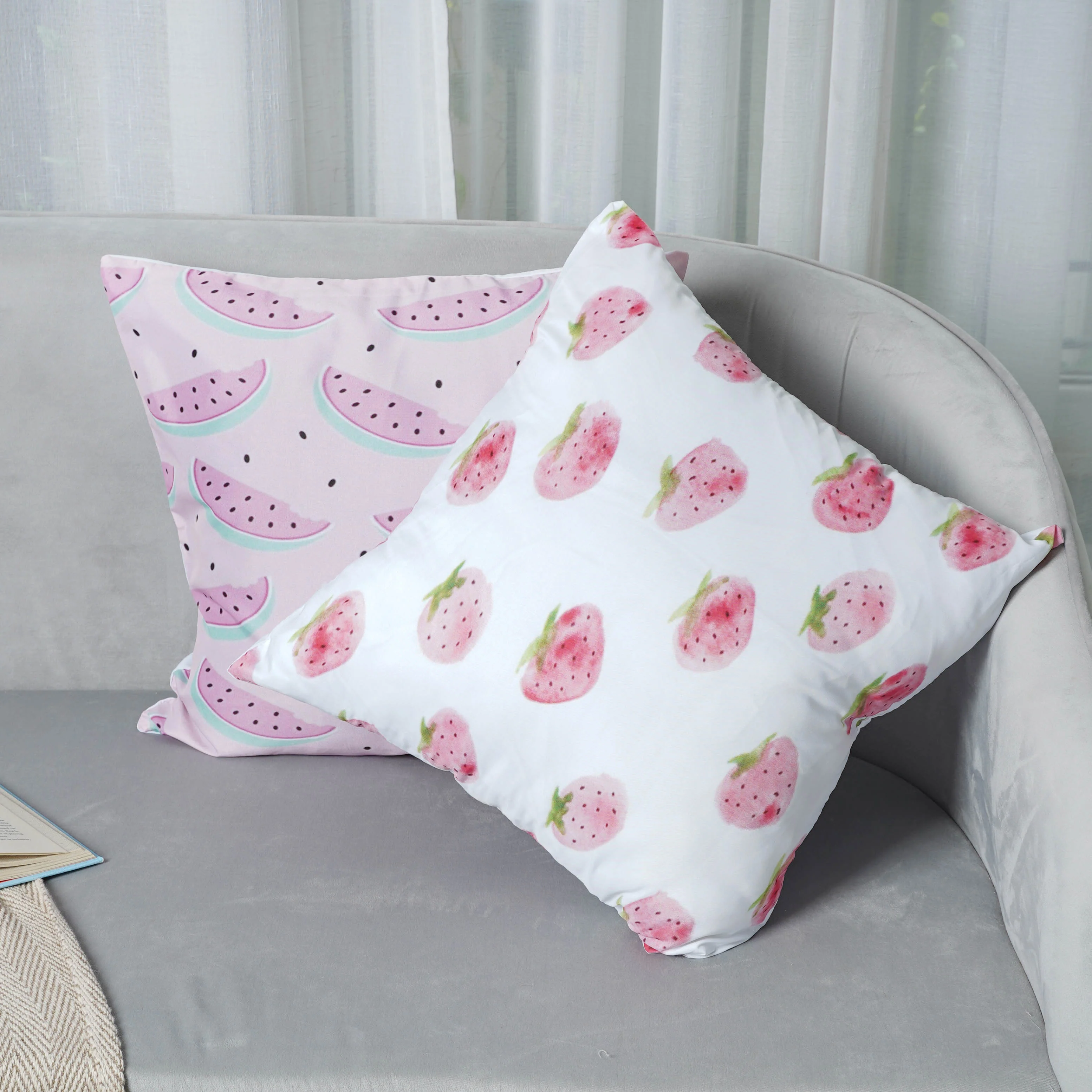Cushion Cover Set of 5 with Fruit Prints - Image 15