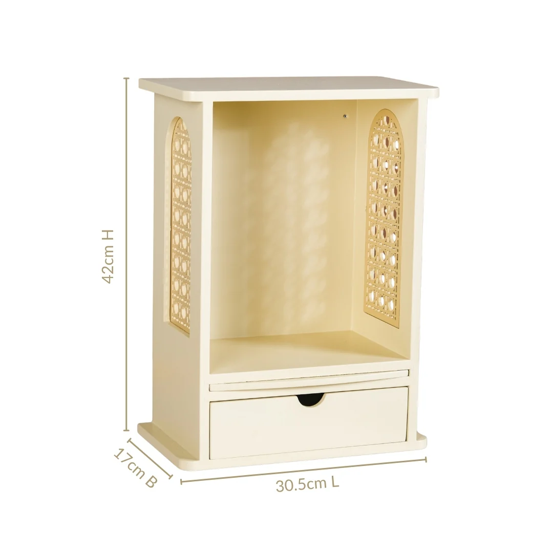 Daily Pooja Mandir For Home And Office Ivory Medium 30x17x42cm - Image 4