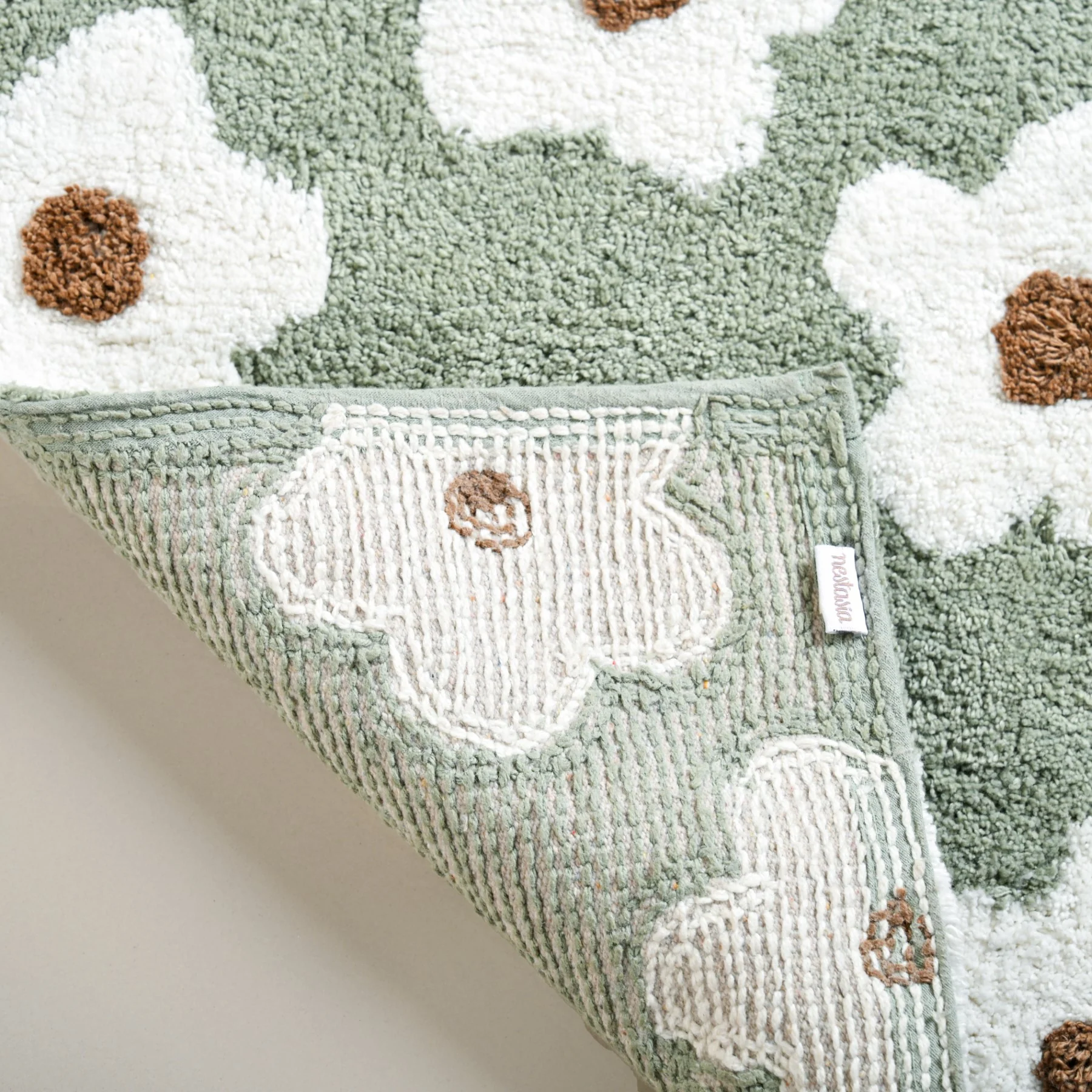 Daisy Flowers Cotton Anti Slip Floor Mat 83x53cm - Image 6