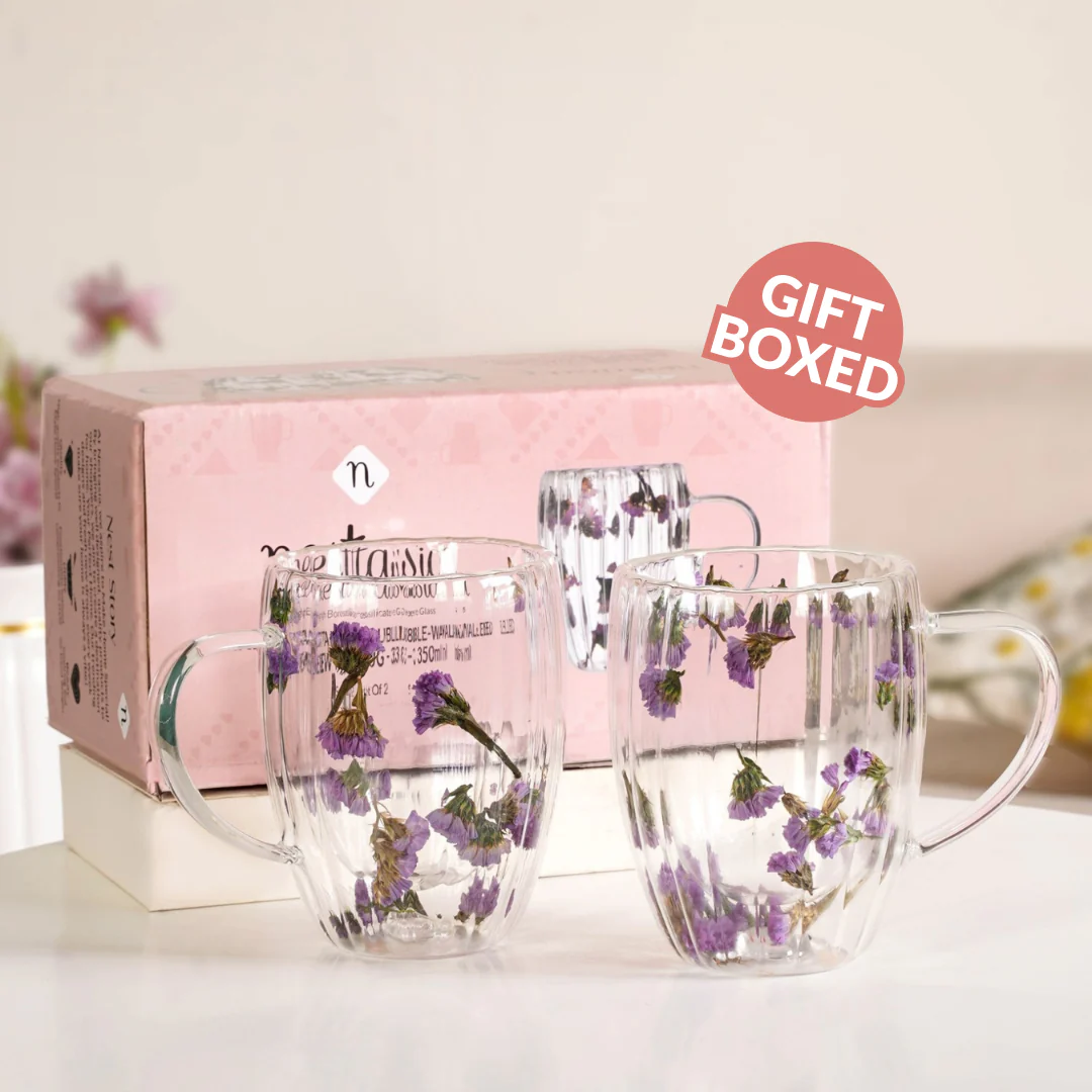 Dark Petal Double Walled Brew Mug Set Of 2 350ml - Image 2