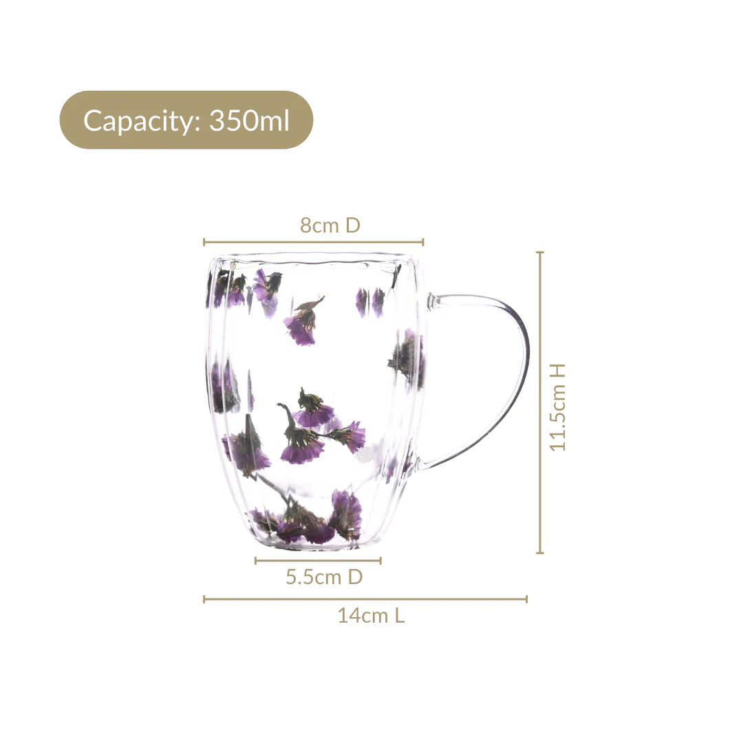 Dark Petal Double Walled Brew Mug Set Of 2 350ml - Image 4