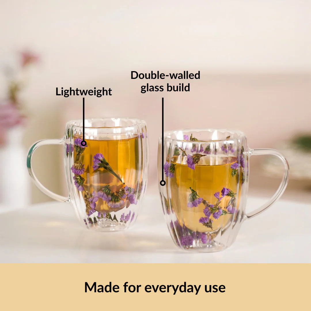 Dark Petal Double Walled Brew Mug Set Of 2 350ml - Image 6