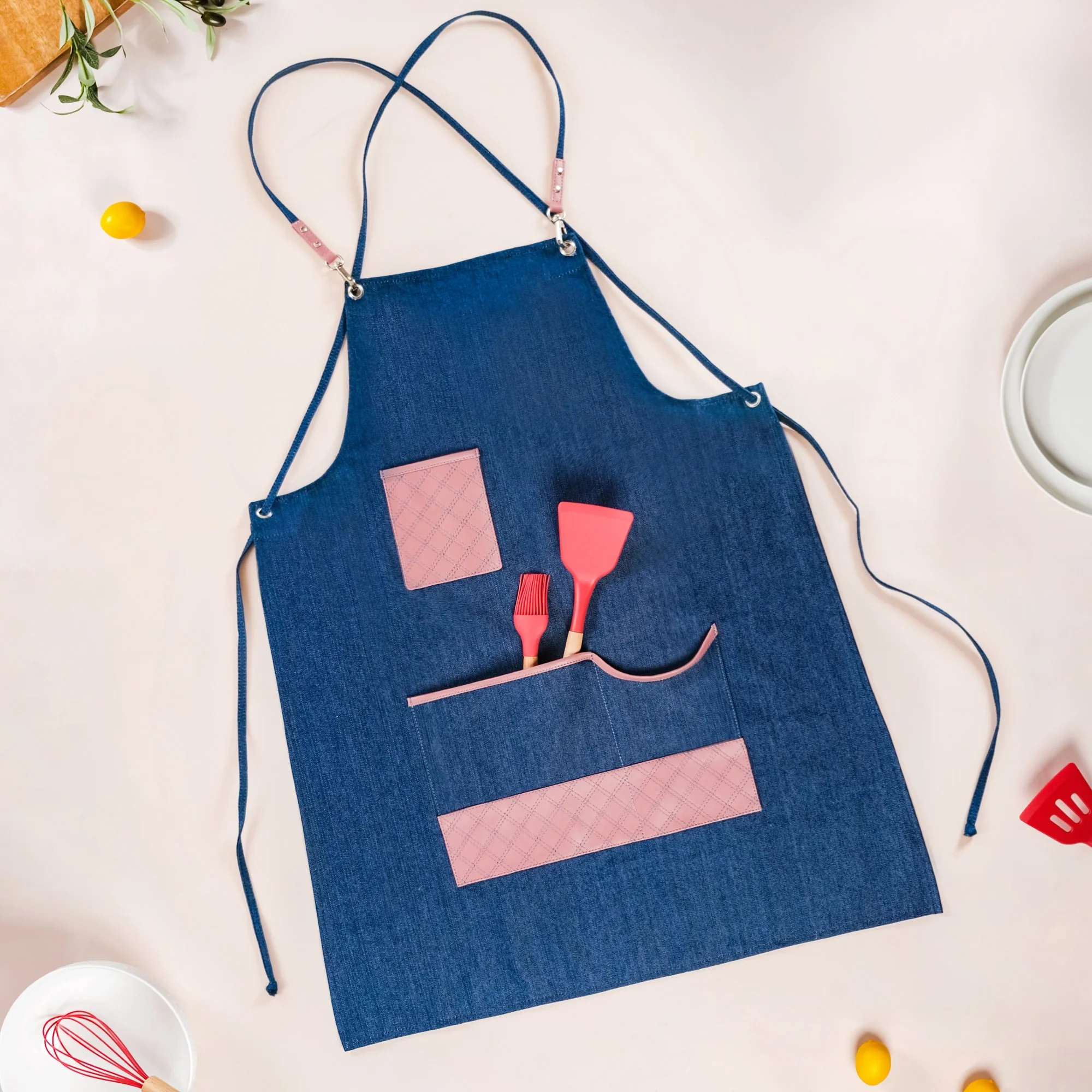 Cooking Apron For Women Pink - Image 3