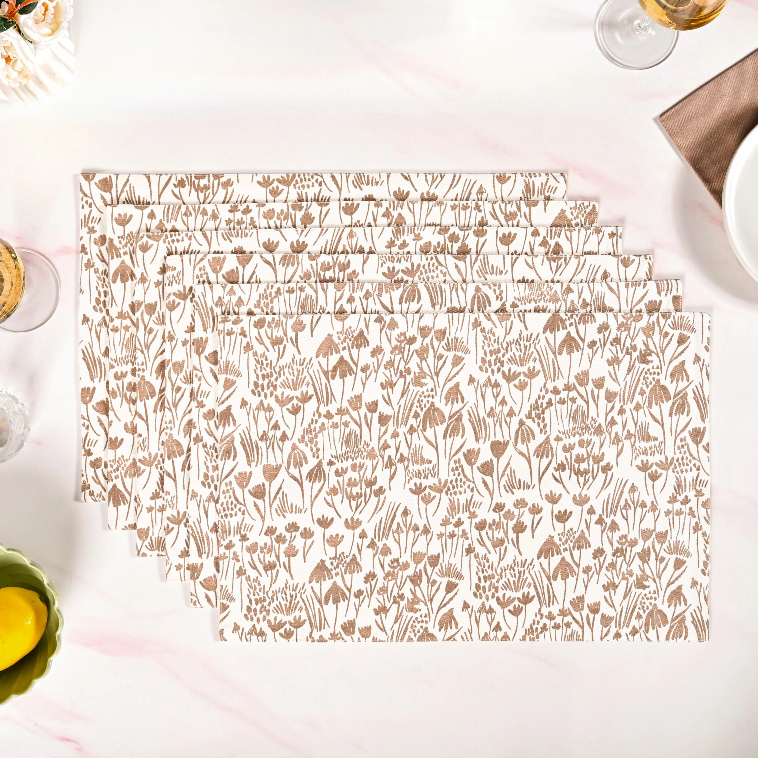 Desert Dusk Pure Cotton Table Mat Set Of 6 - Image 2