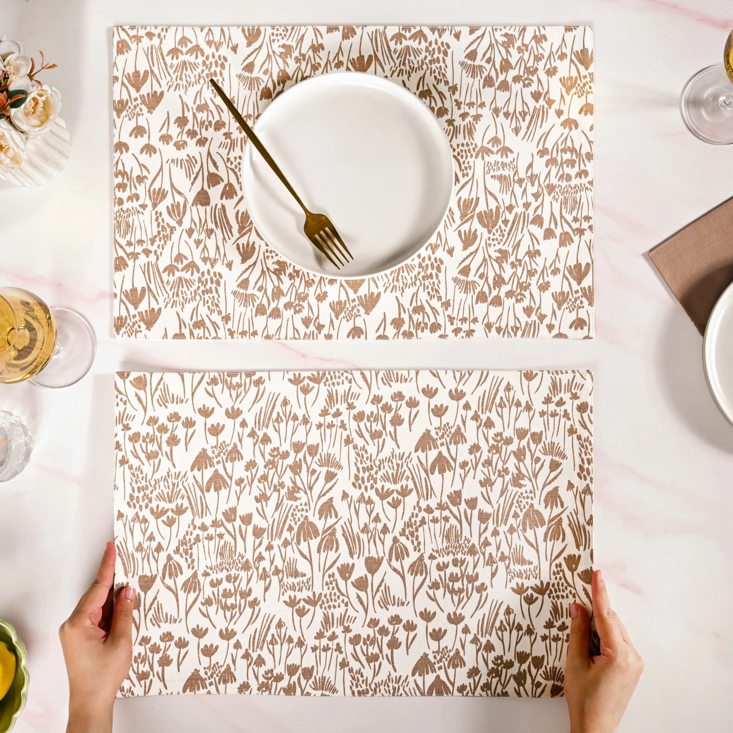 Desert Dusk Pure Cotton Table Mat Set Of 6 - Image 3