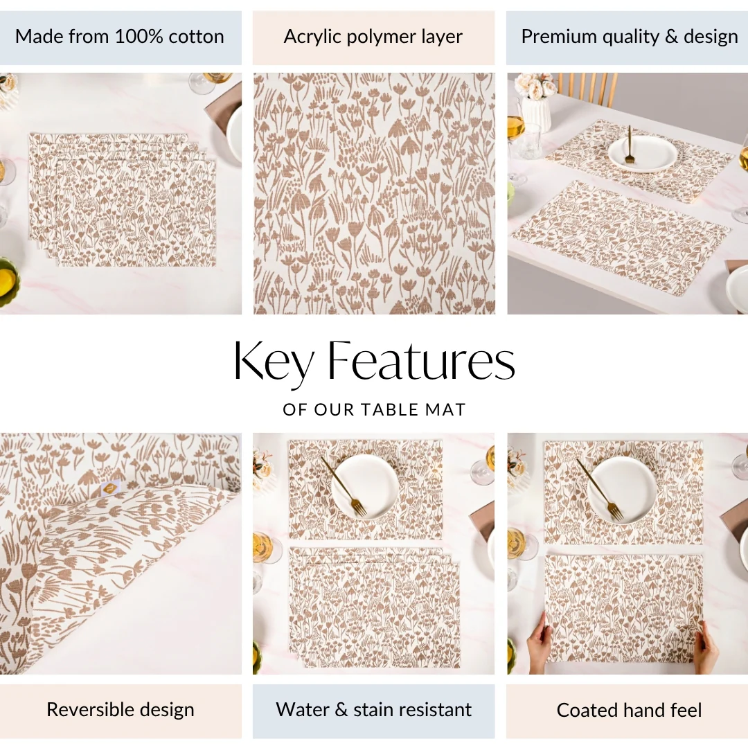 Desert Dusk Water Resistant Table Mat Set Of 4 - Image 5