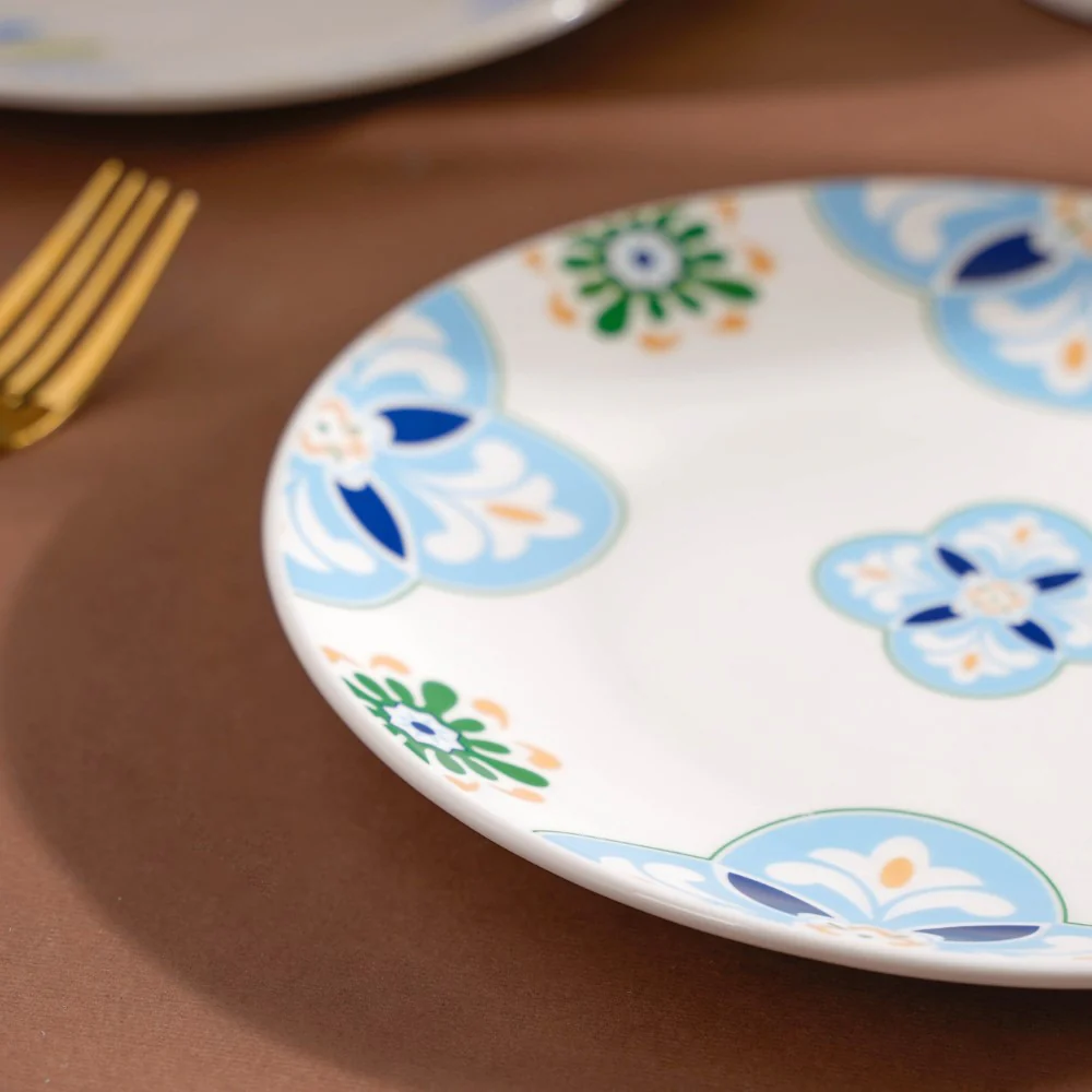 Traditional Floral Design Plate 8 Inch - Image 6