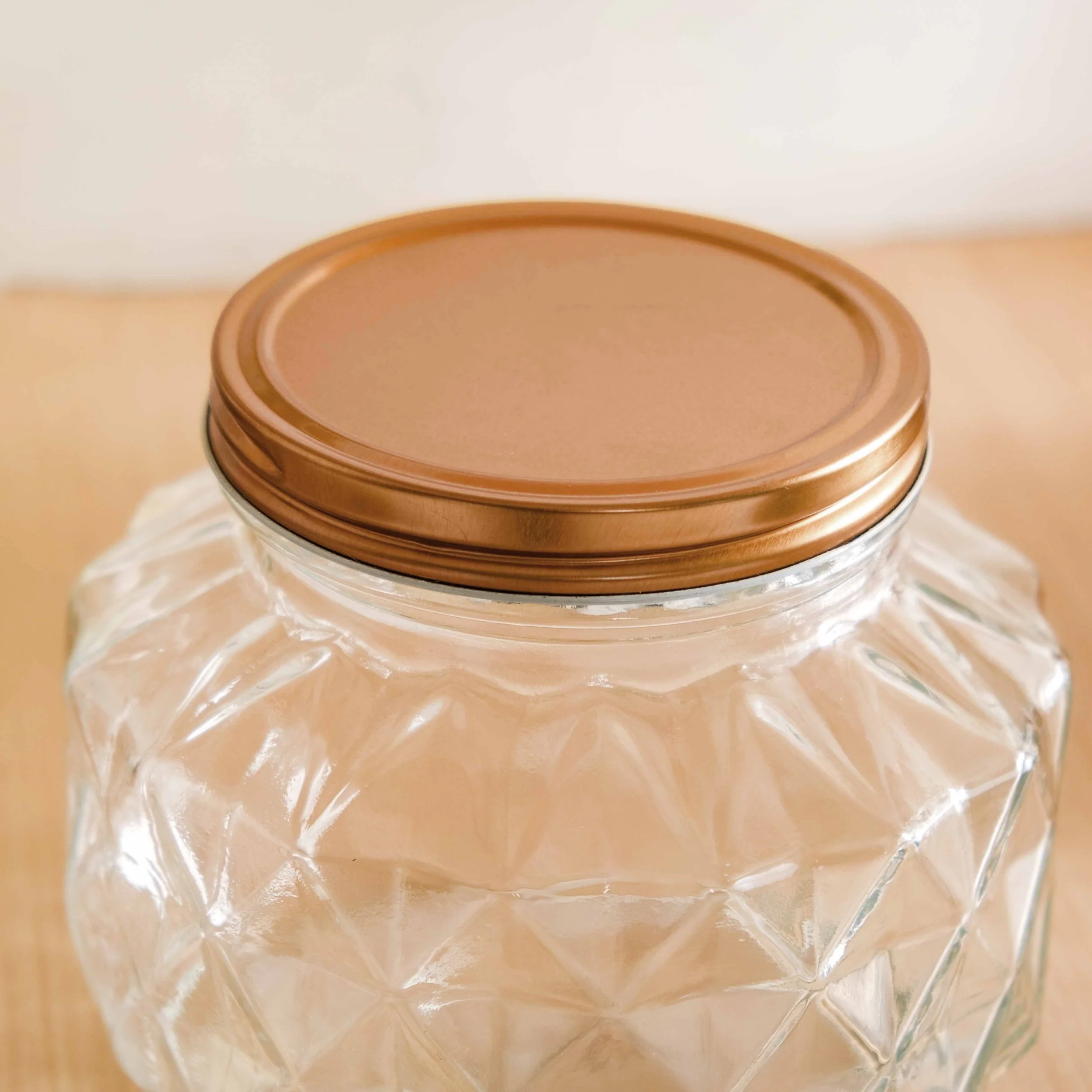 Diamond Airtight Glass Kitchen Jar Set Of 2 For Cookies Snacks 1800ml - Image 7