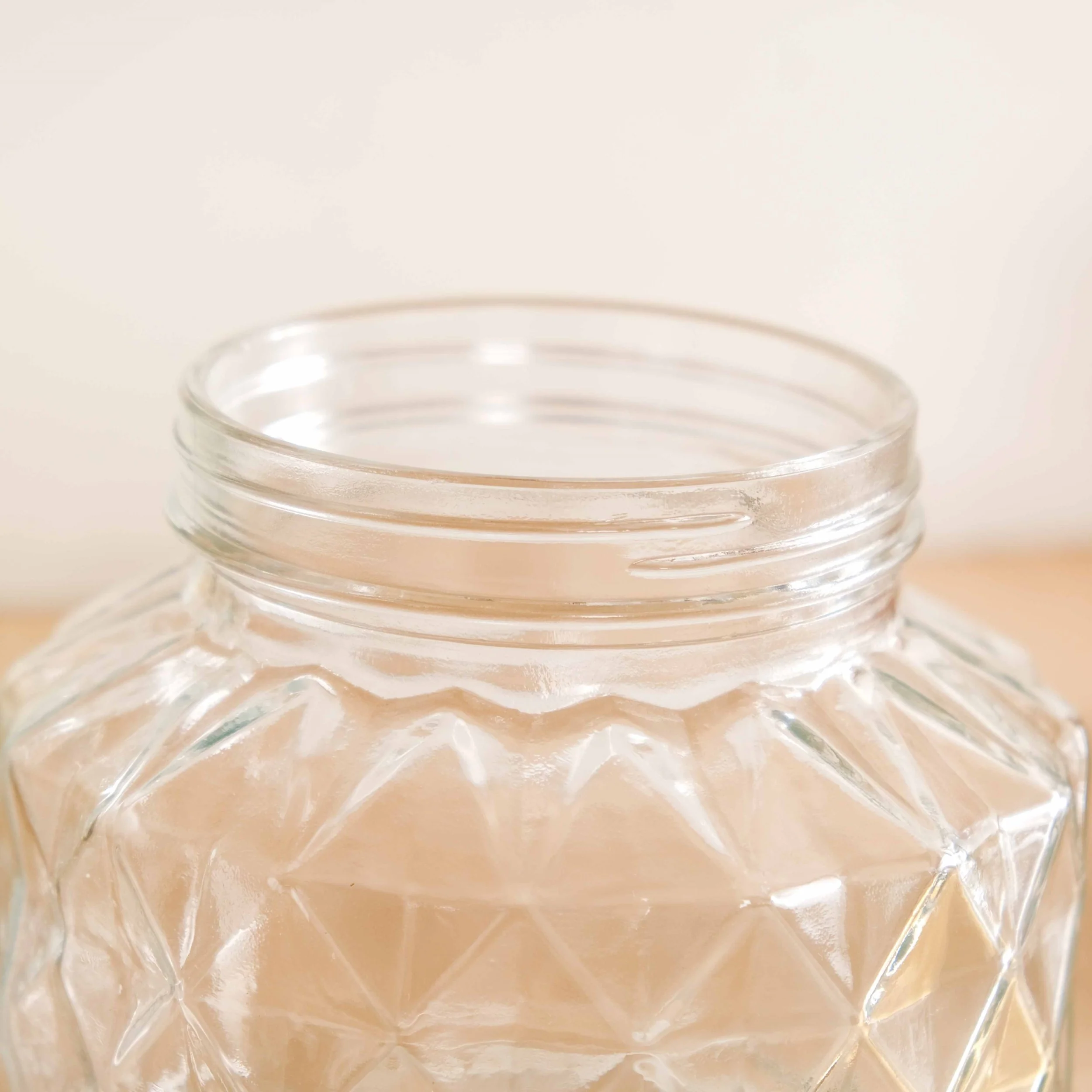 Diamond Airtight Glass Kitchen Jar Set Of 2 For Cookies Snacks 1800ml - Image 8