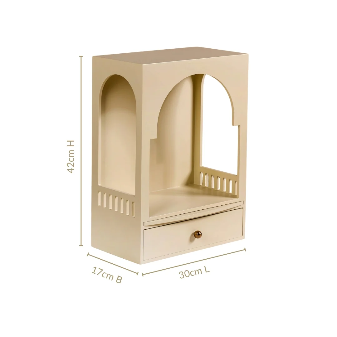 Divine Minimalist Wall Mount Mandir For Home And Office Medium 30x17x42cm - Image 5