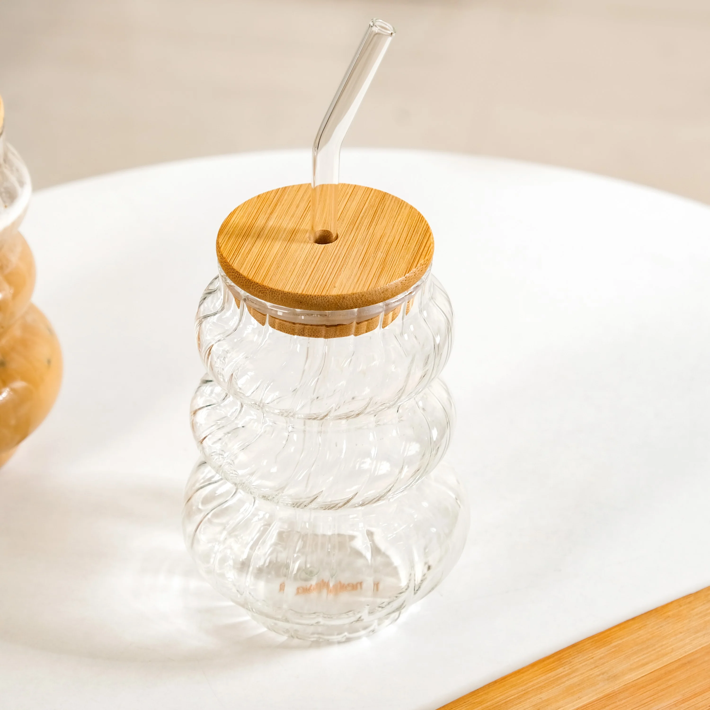 Donut Tower Borosilicate Tumbler With Straw Set Of 2 500ml - Image 6