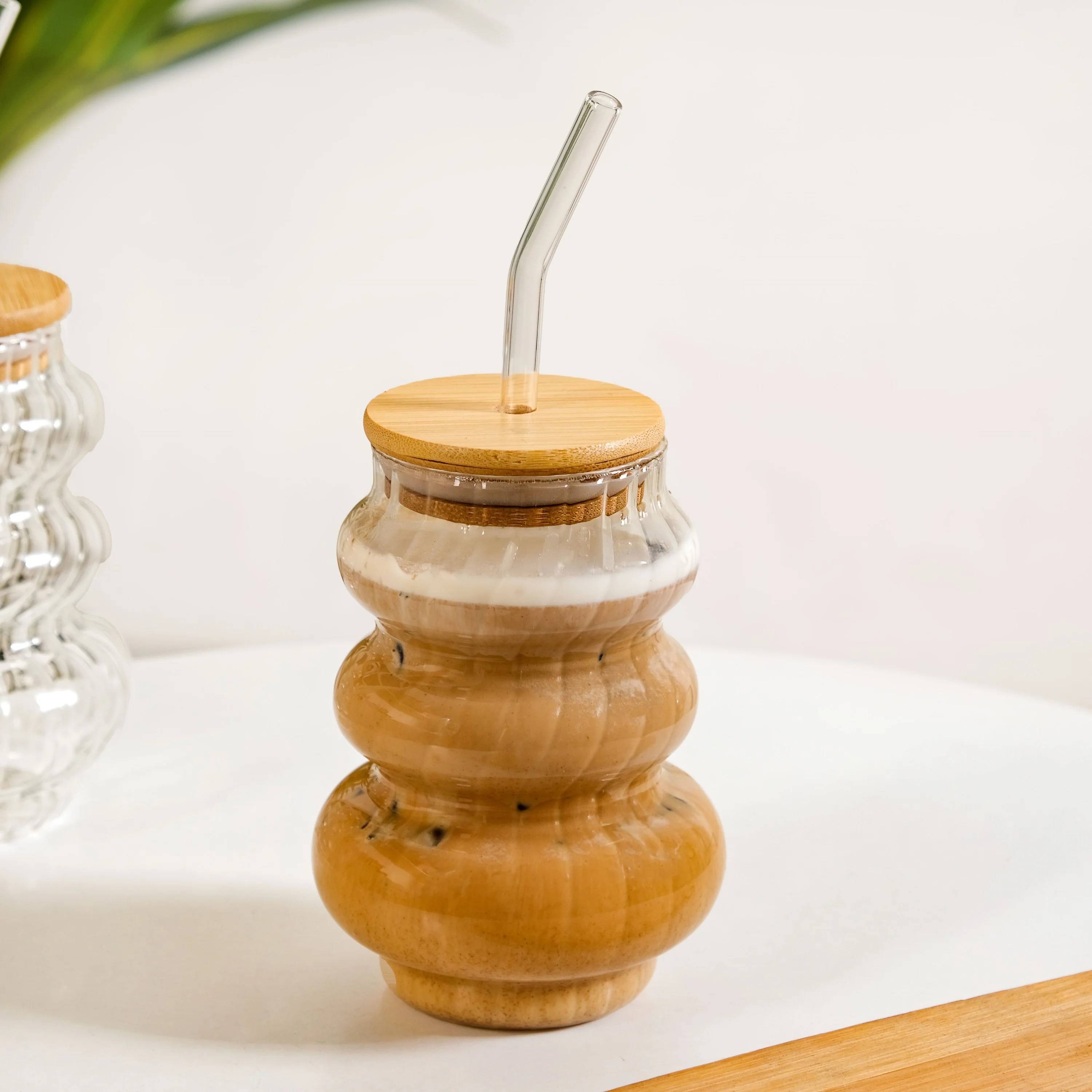 Donut Tower Borosilicate Tumbler With Straw Set Of 2 500ml - Image 7